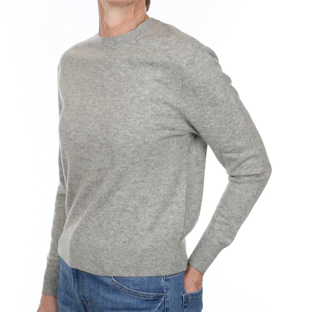 Smoke Grey Cashmere Crew Neck Jumper Small