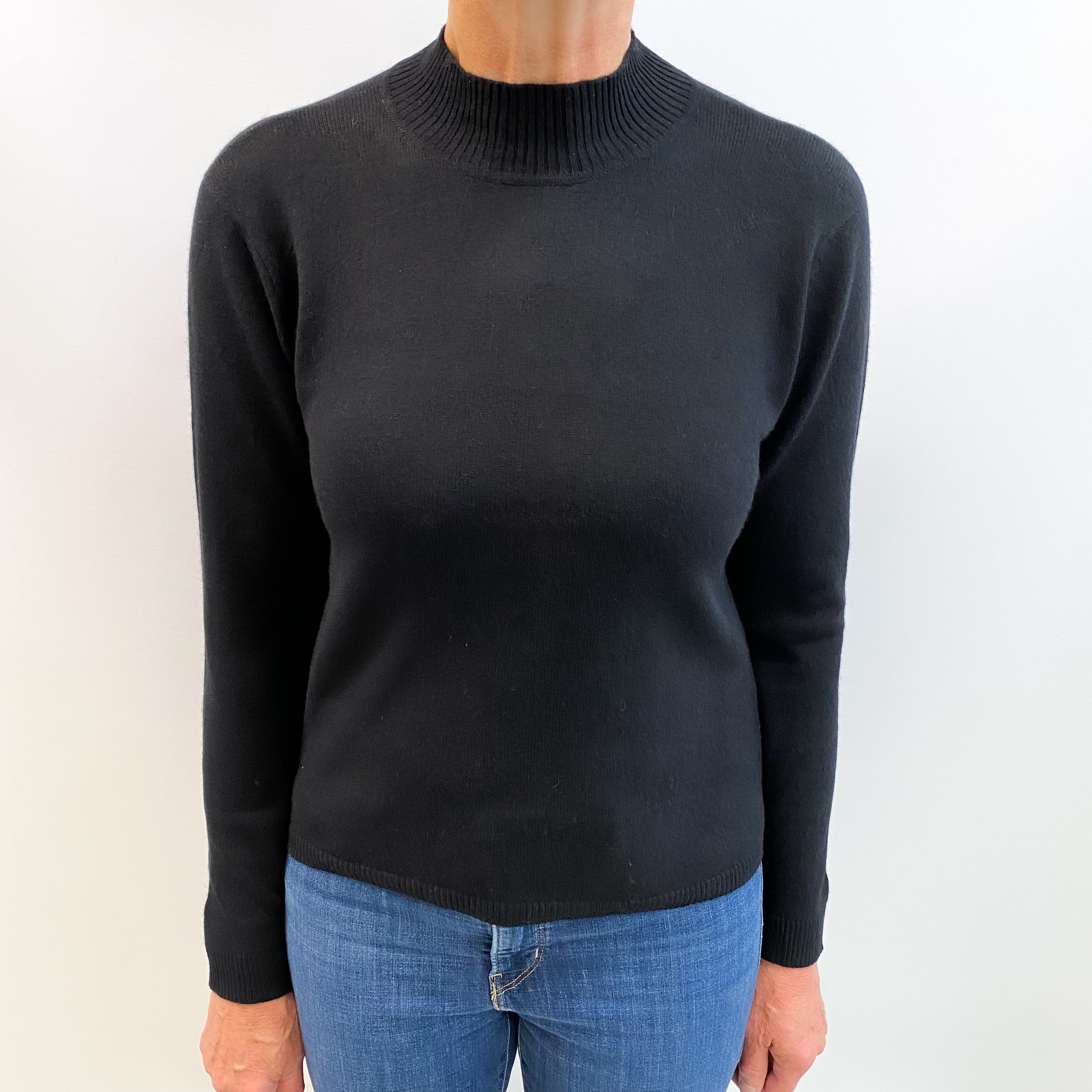 Black Cashmere Turtle Neck Jumper Medium