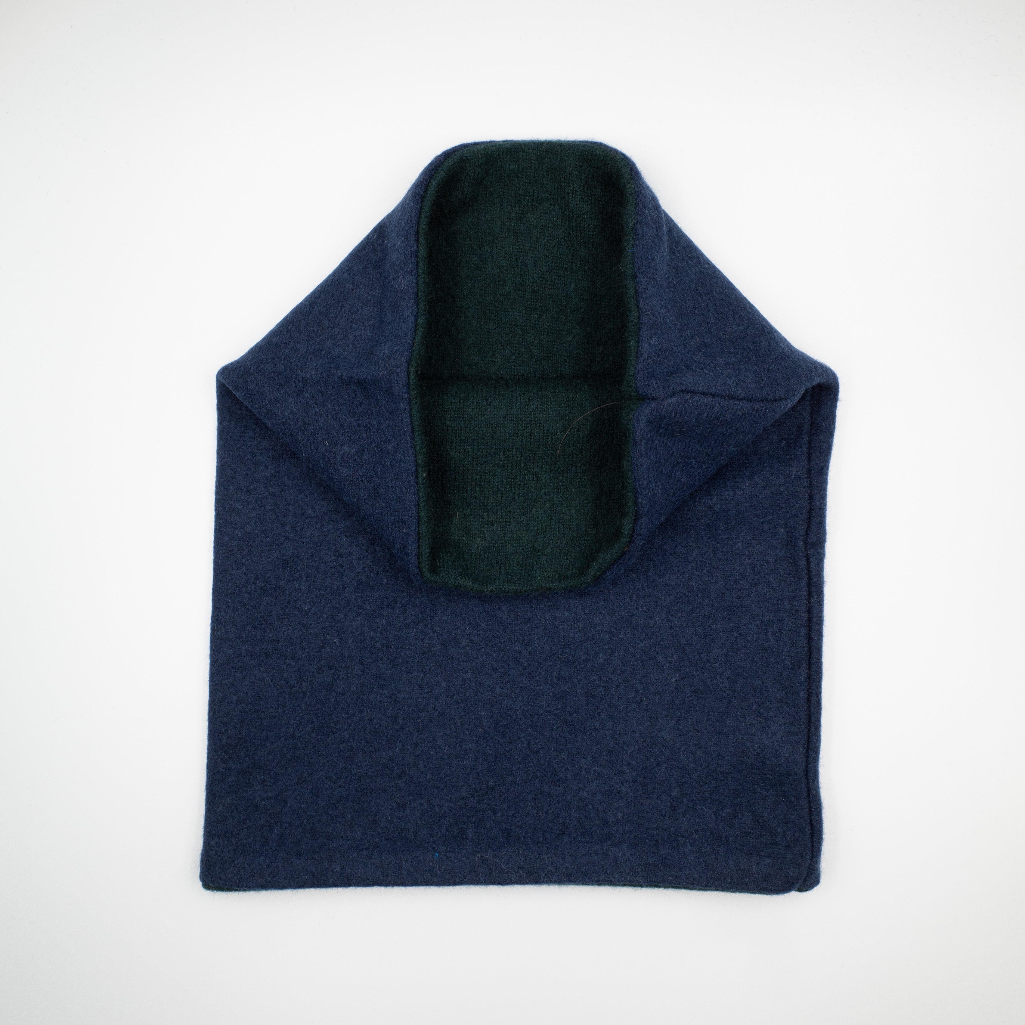 Navy and Dark Green Luxury Double Layered Snood