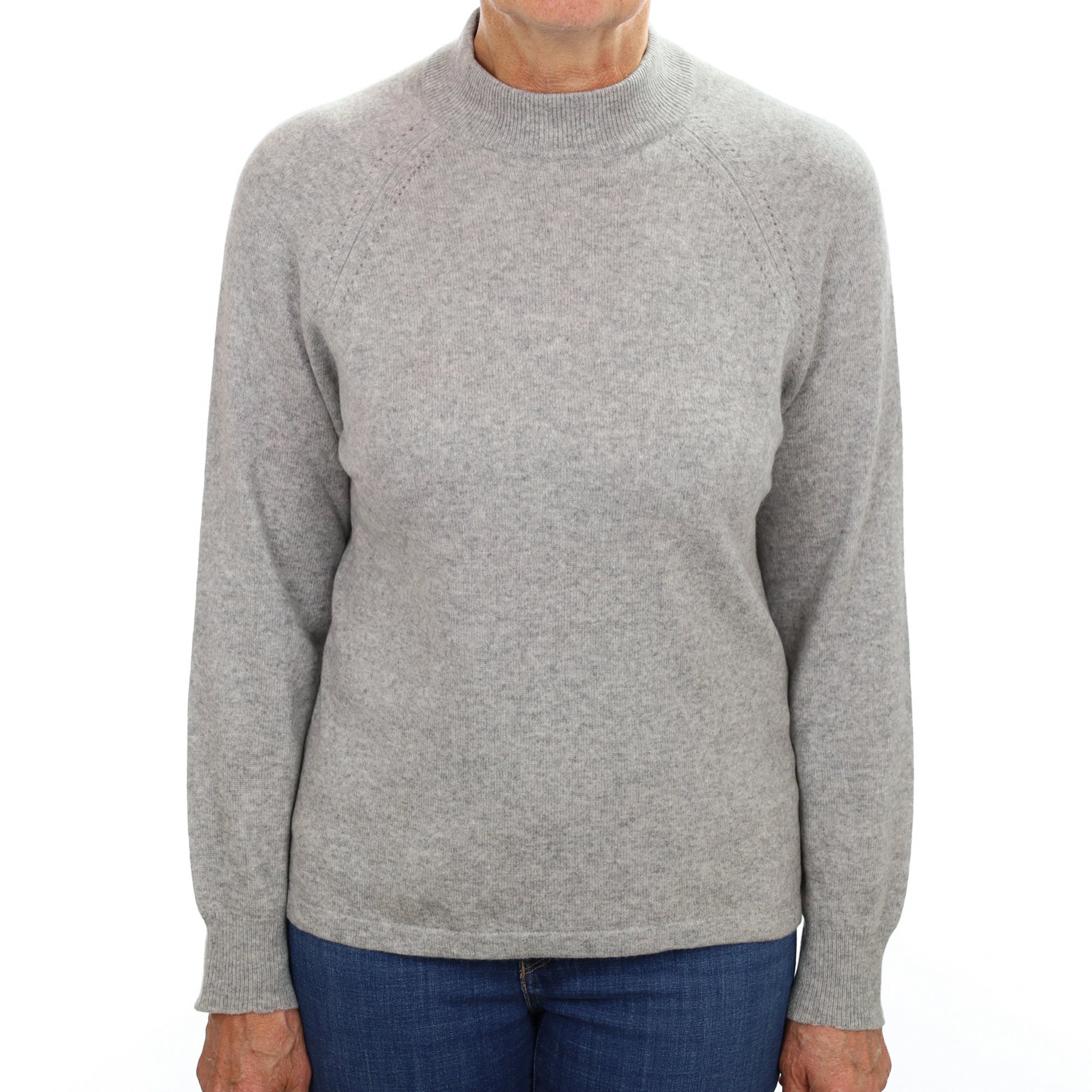 Smoke Grey Cashmere Turtle Neck Jumper Medium