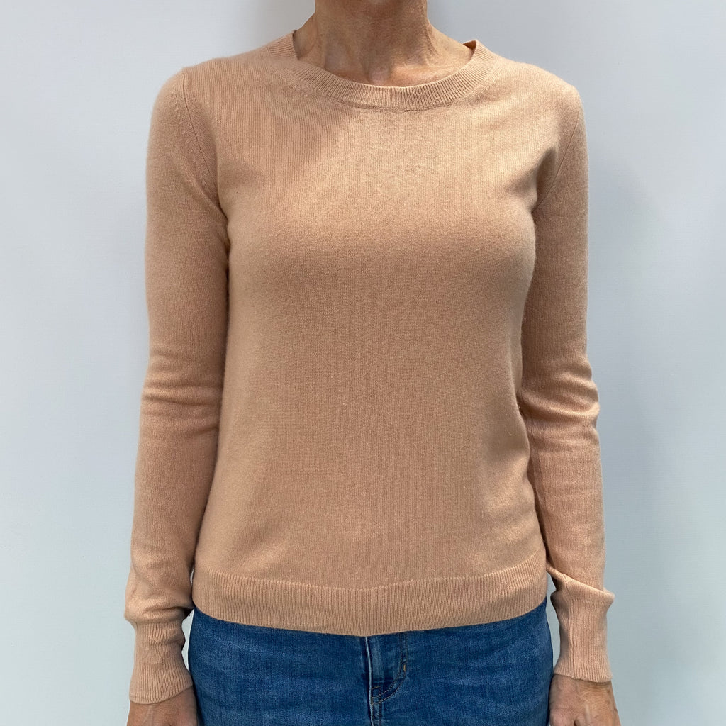 Nude Pink Cashmere Crew Neck Jumper Small