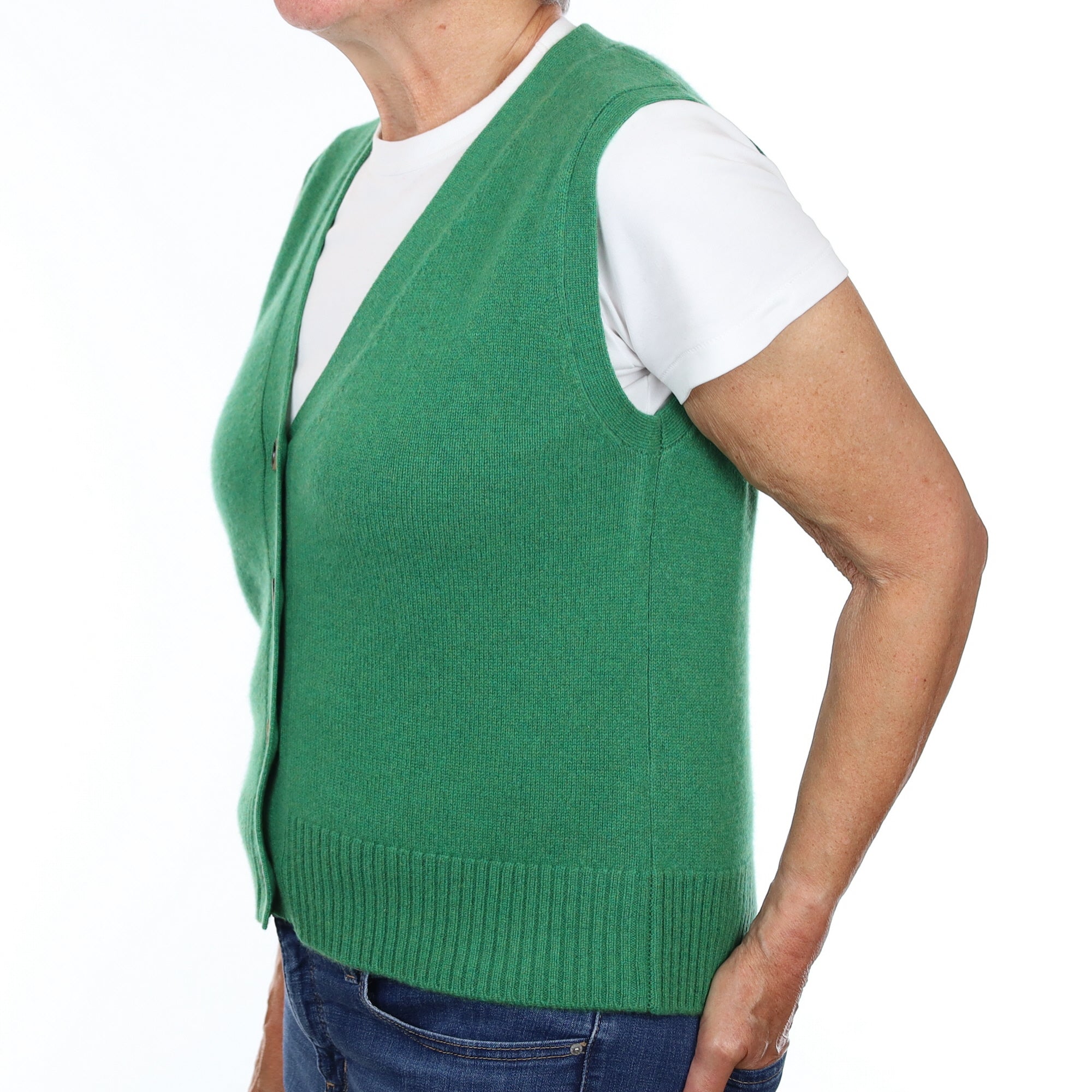 Brand New Shamrock Luxury Cashmere V Neck Waistcoat Medium UK 12-14
