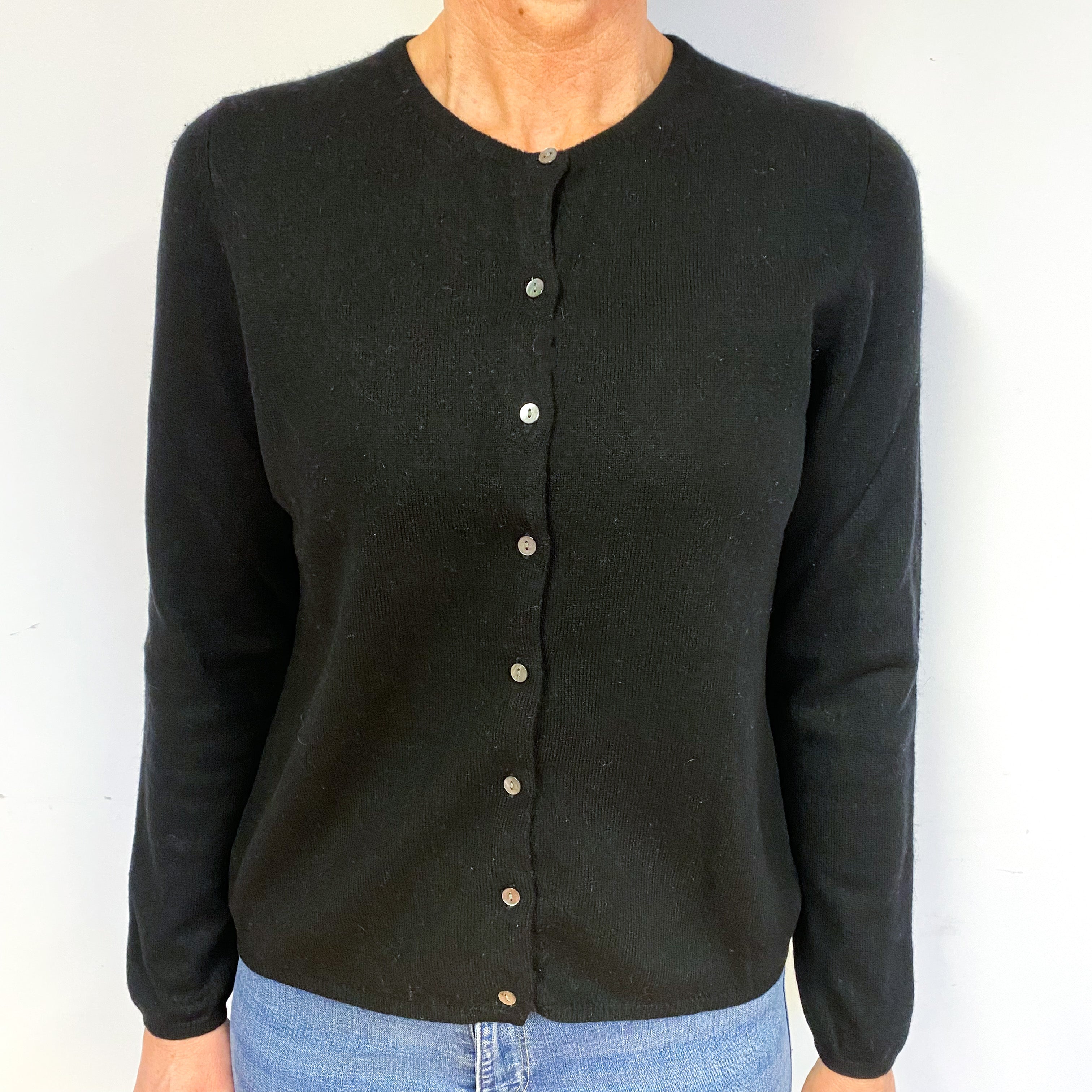 Black Cashmere Cardigan Medium