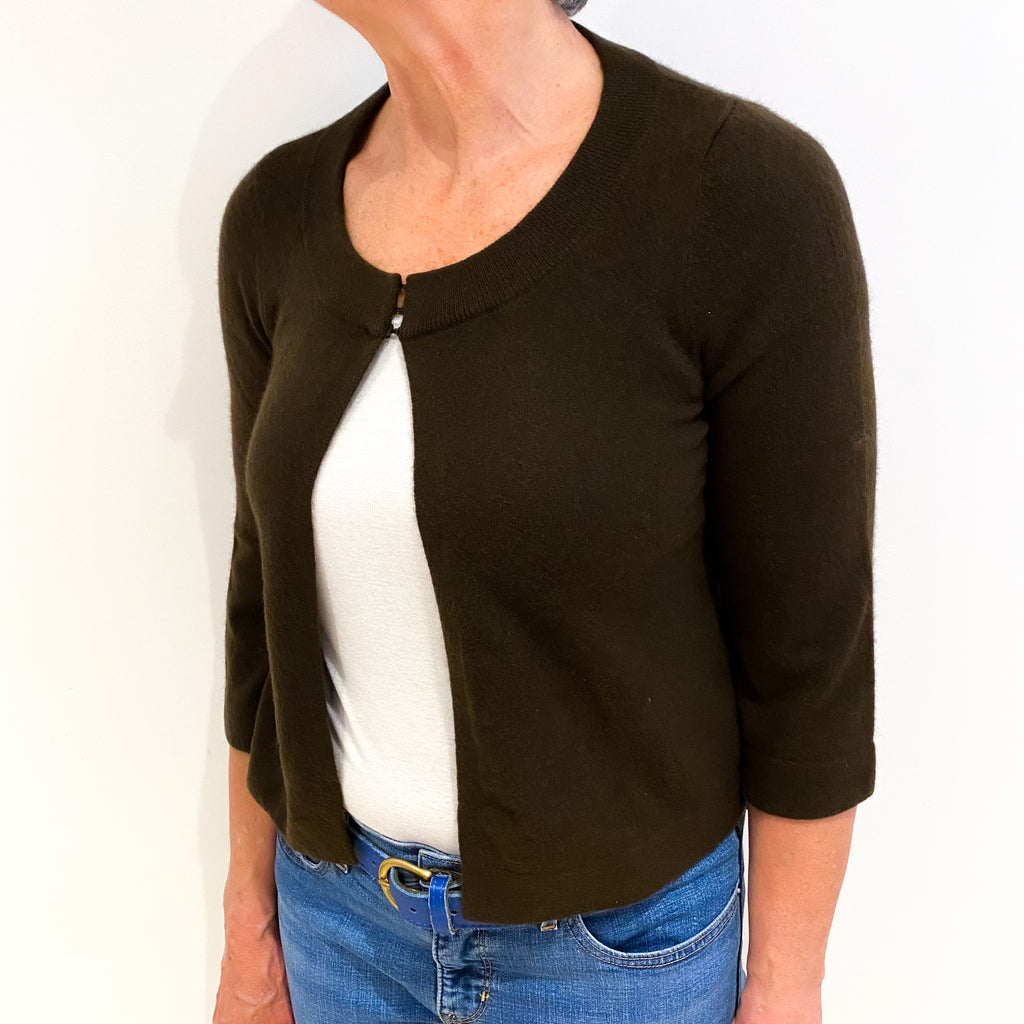 Chocolate Brown Cashmere Cardigan Medium
