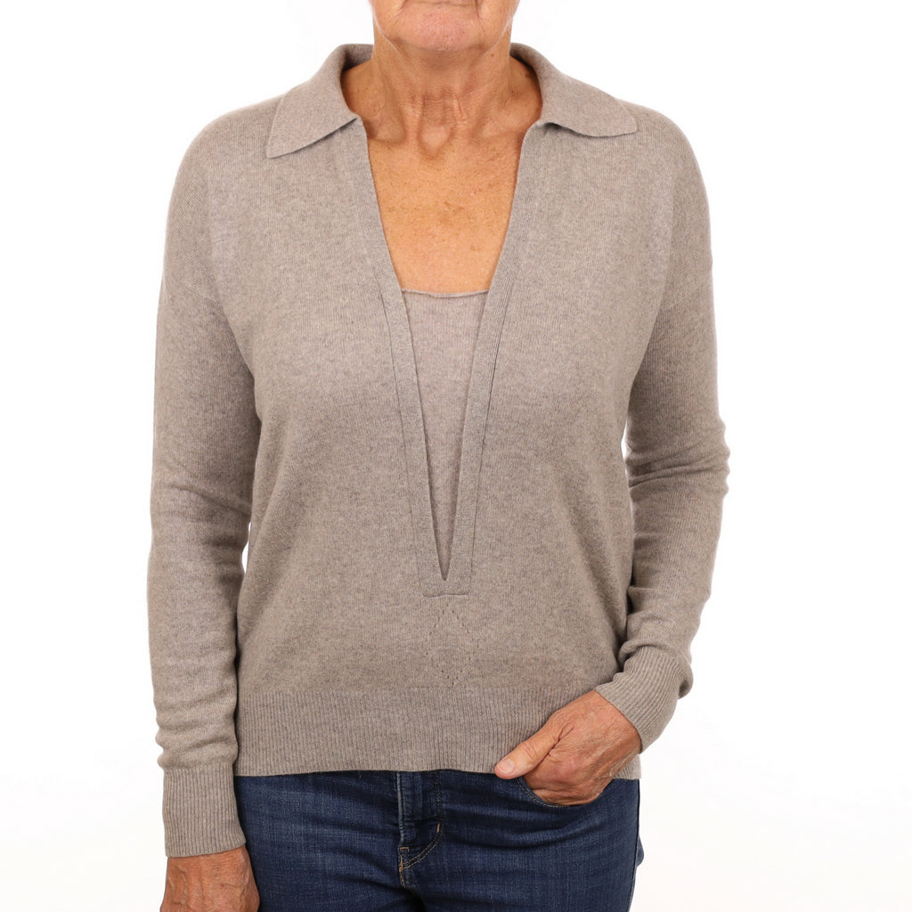 Joseph Mink Cashmere Slouchy V Neck Jumper Medium