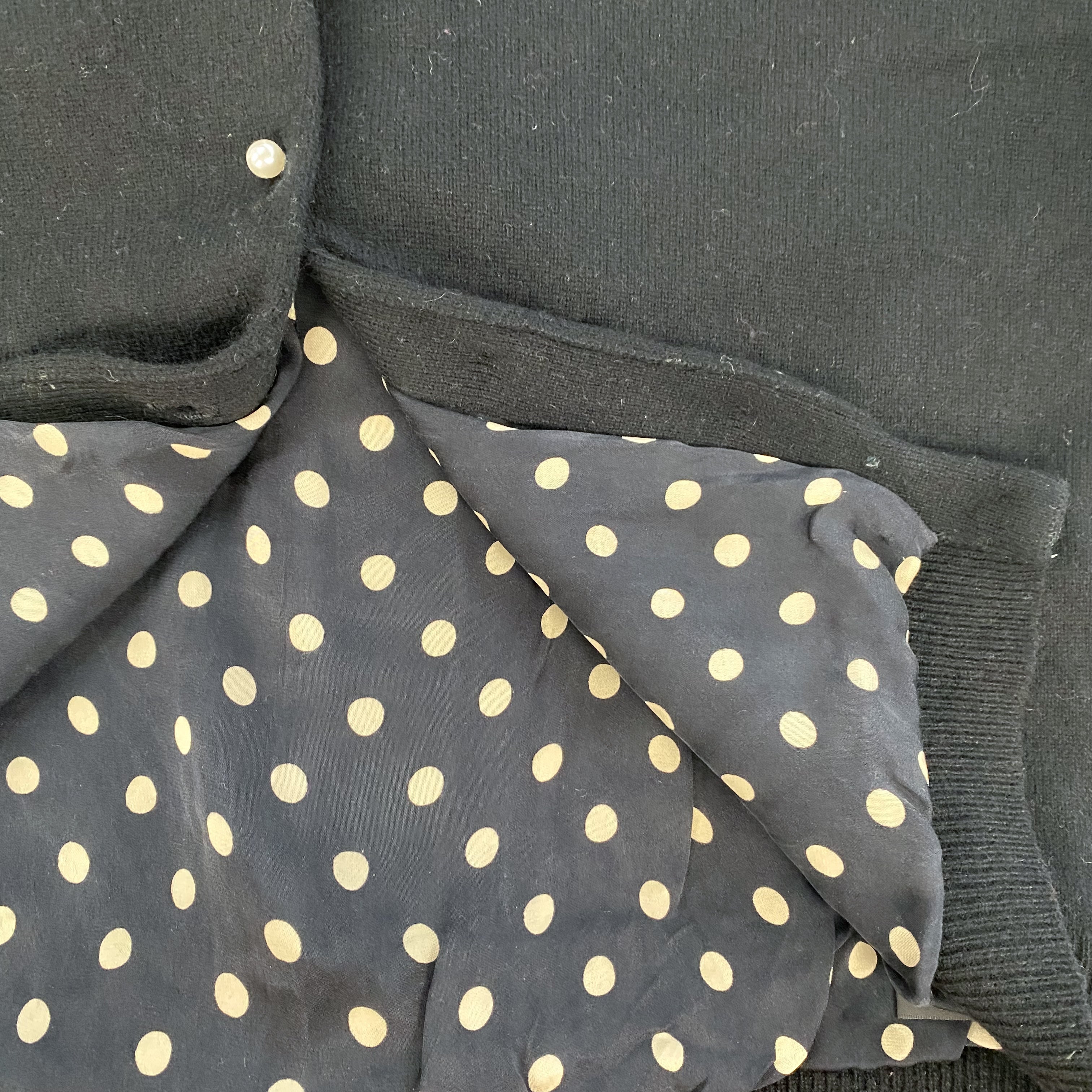 Ralph Lauren Black Cashmere Crew Neck Cardigan Small