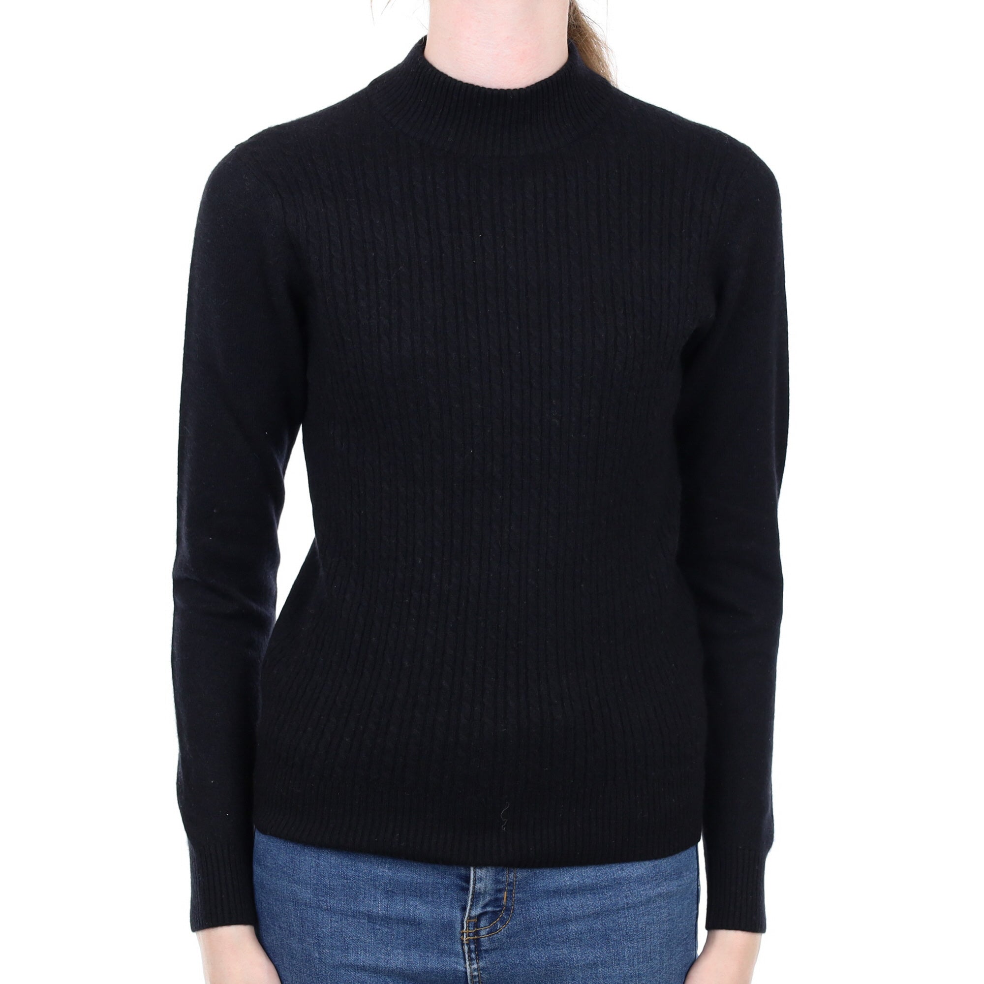 Black Cashmere Turtle Neck Jumper Extra Small