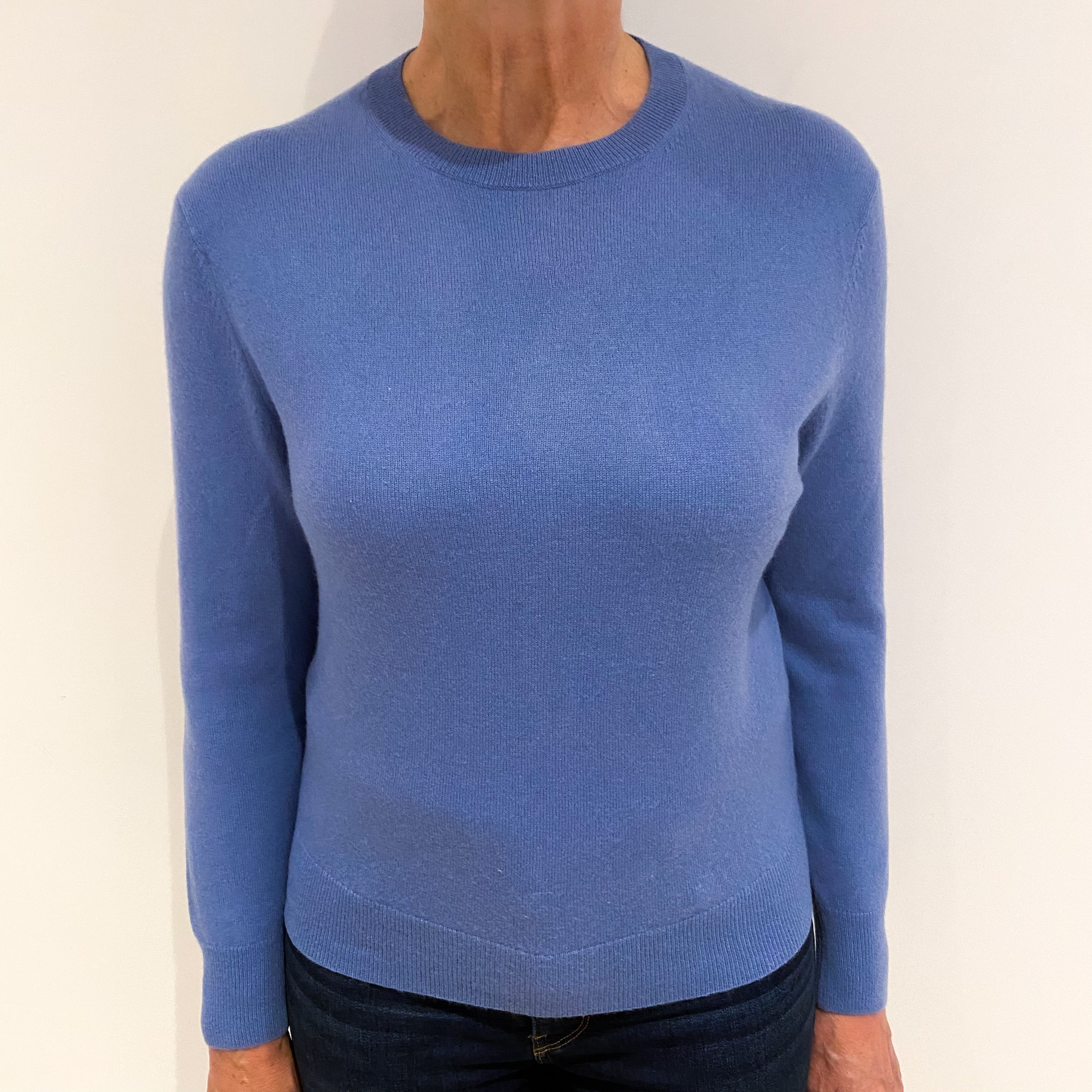Airforce Blue Cashmere Crew Neck Jumper Medium