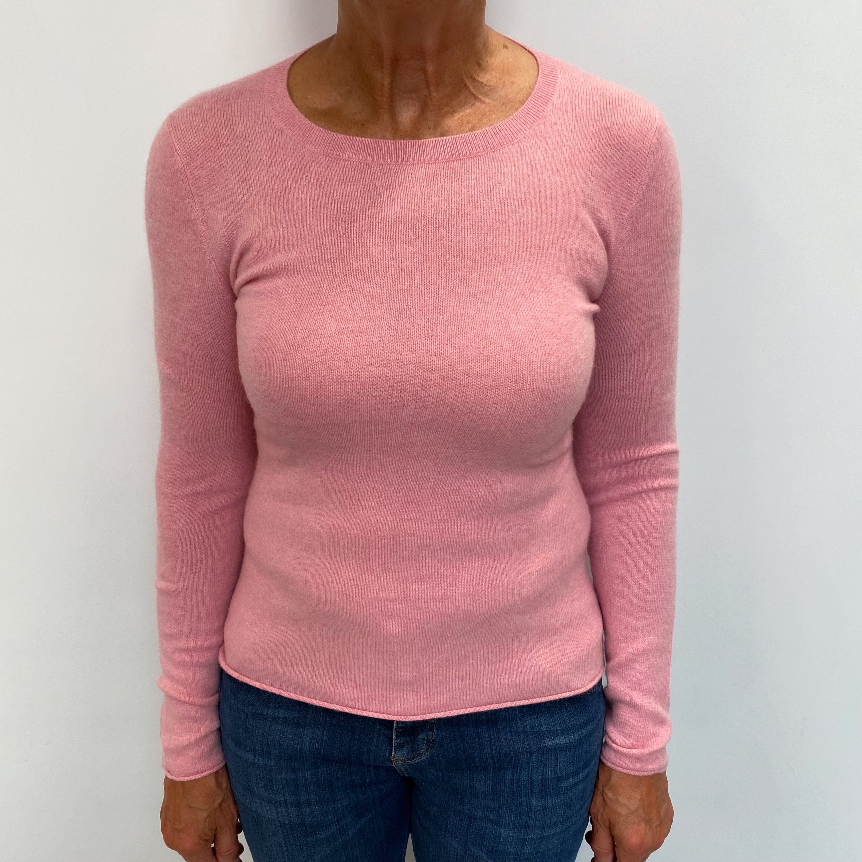 Sugar Mouse Pink Cashmere Crew Neck Jumper Medium