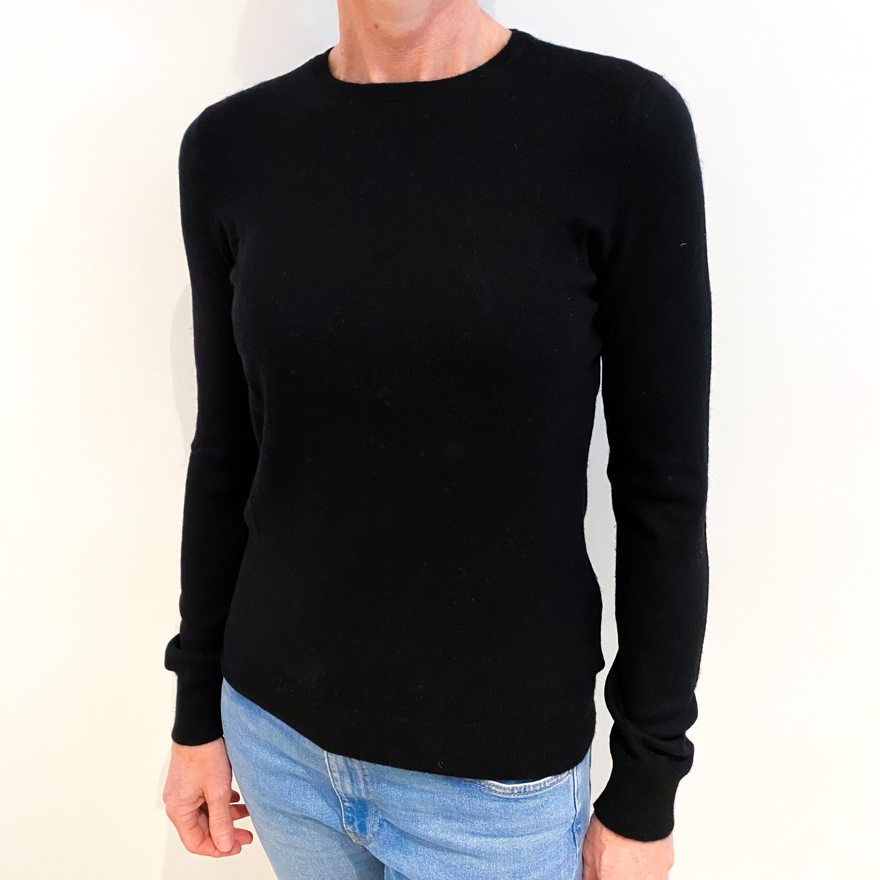 Ralph Lauren Black Cashmere Crew Neck Jumper Small
