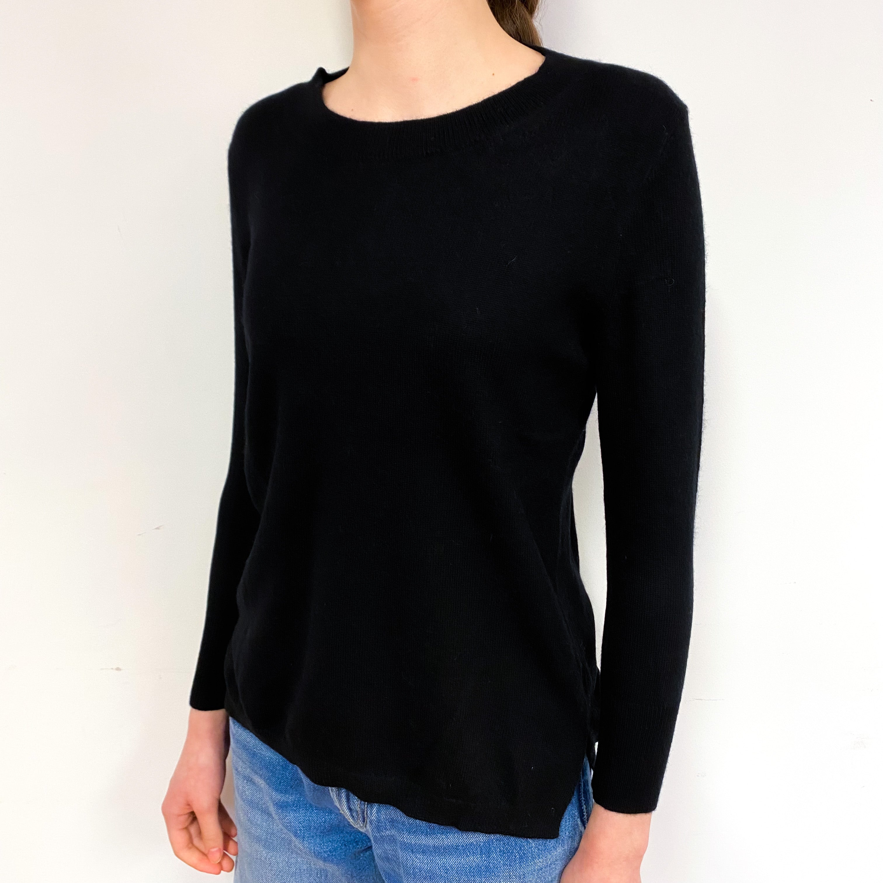 Black Cashmere Crew Neck Jumper Extra Small