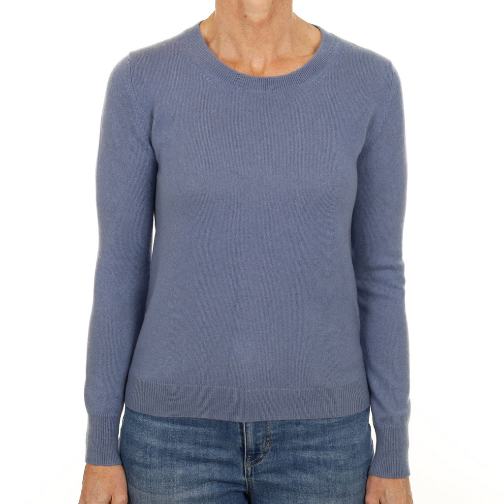 Airforce Blue Cashmere Crew Neck Jumper Small