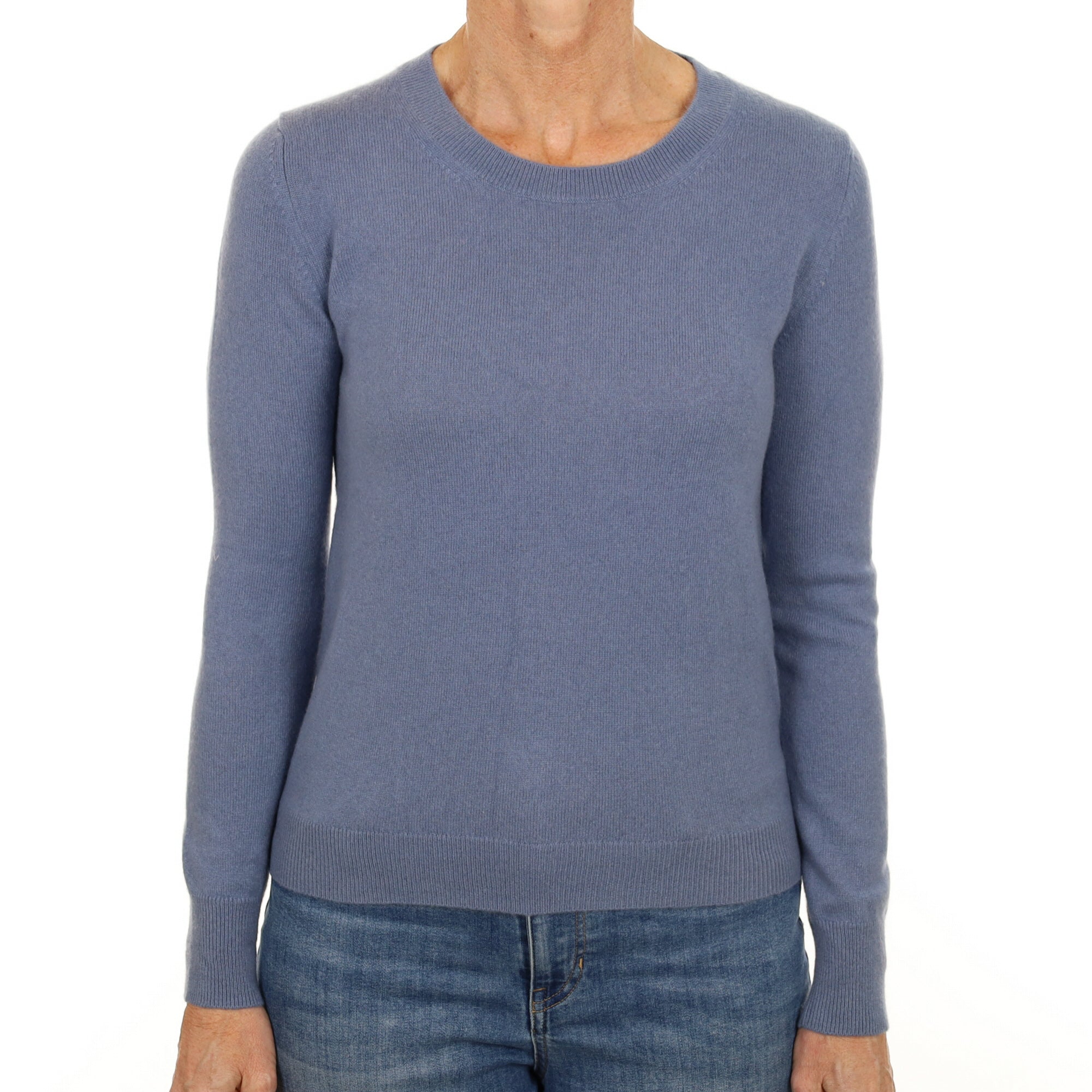 Airforce Blue Cashmere Crew Neck Jumper Small