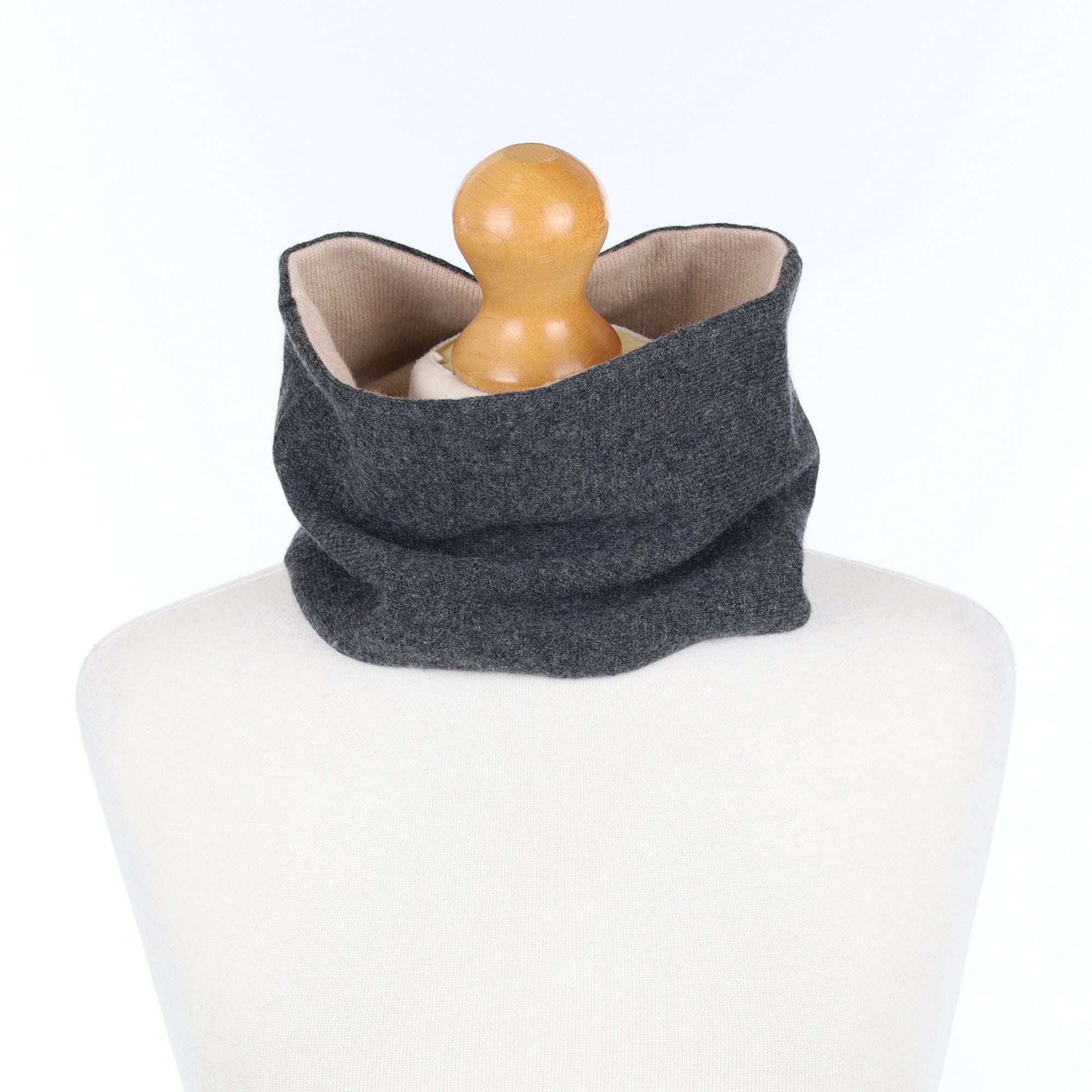 Slate Grey and Oatmeal Neck Warmer