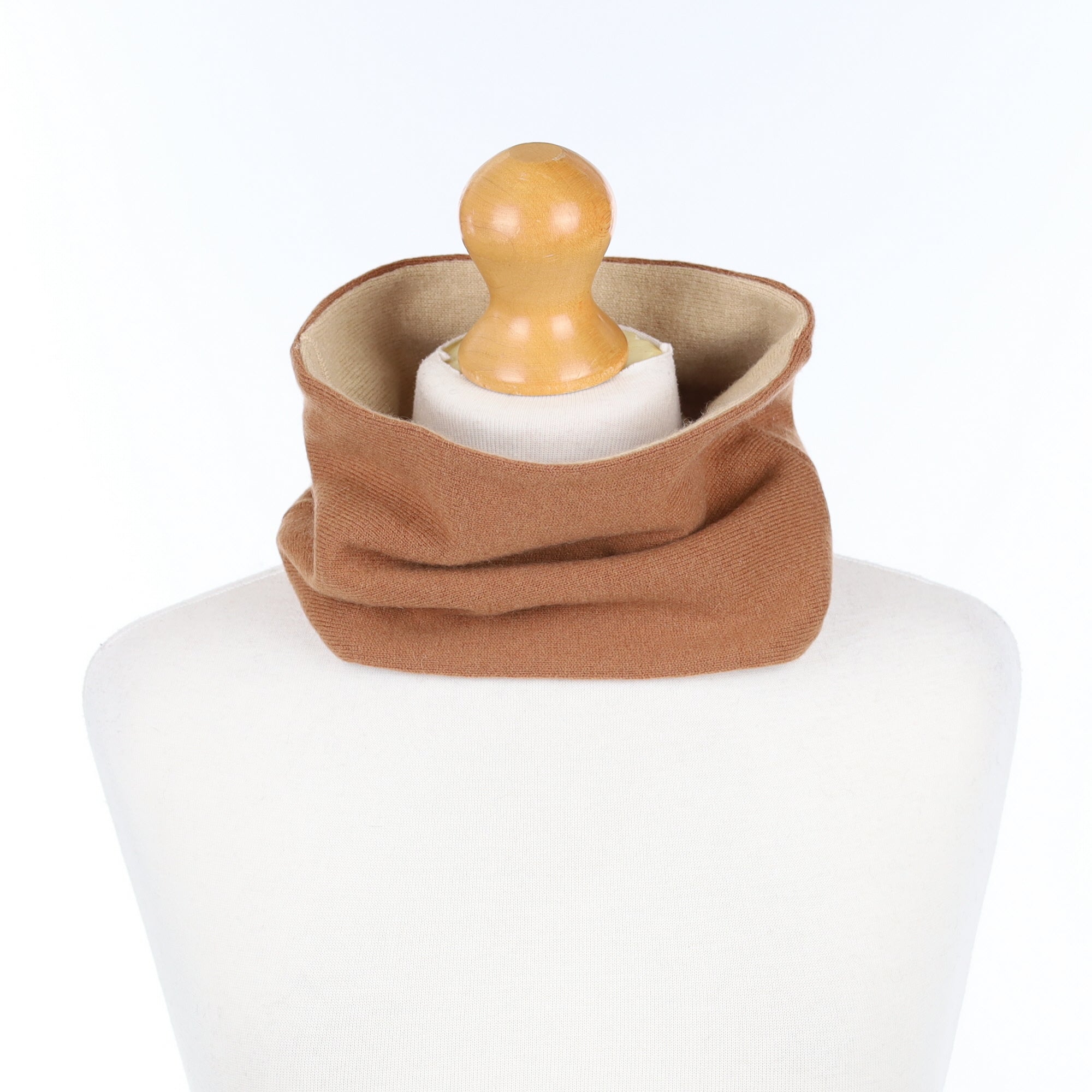 Cinnamon Brown and Beige Neck Warmer