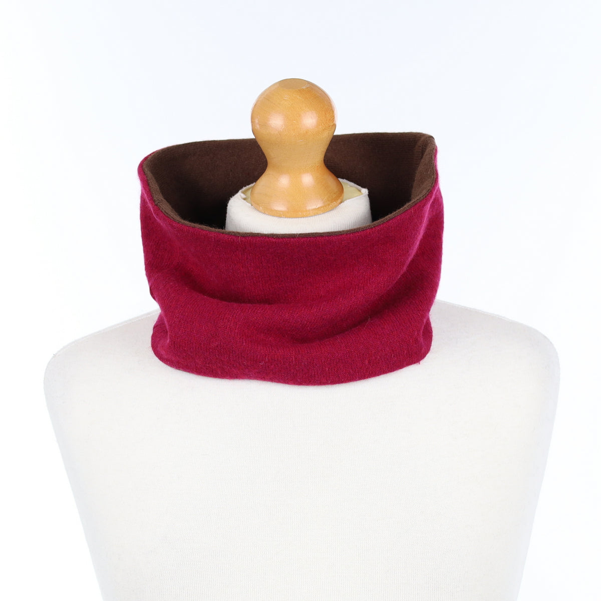 Chocolate Brown and Fuchsia Neck Warmer