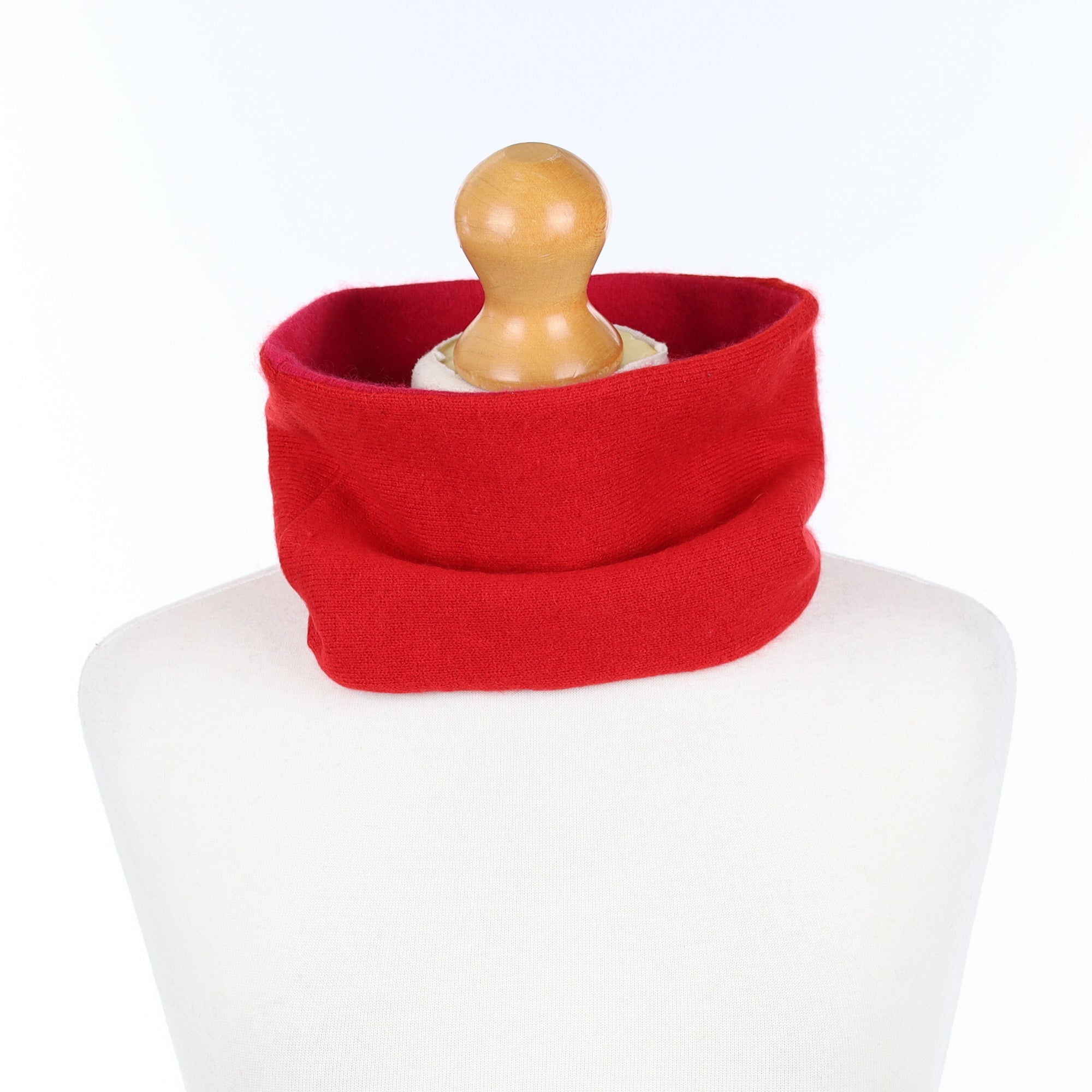 Post Box Red and Pink Neck Warmer