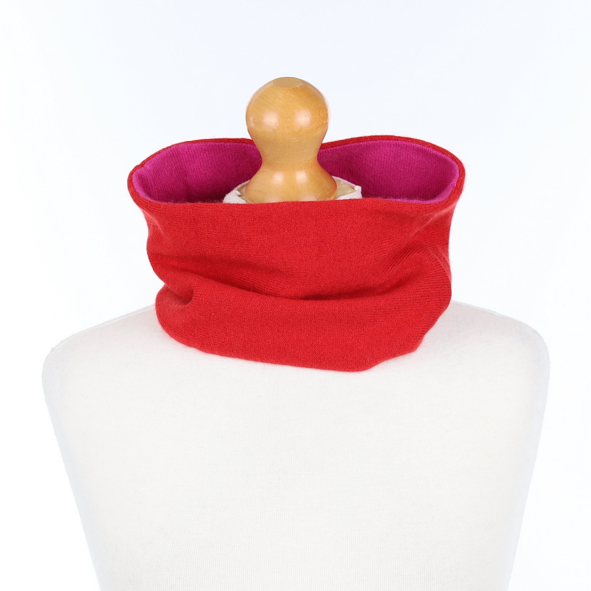 Red and Magenta Neck Warmer