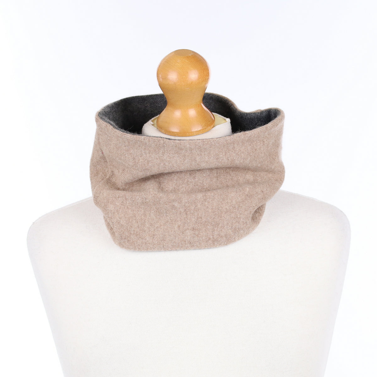 Caramel and Slate Grey Neck Warmer