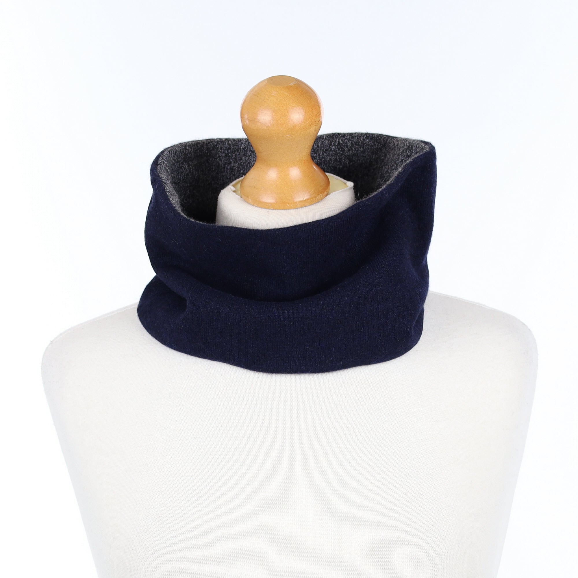 Navy Blue and Grey Marl Neck Warmer