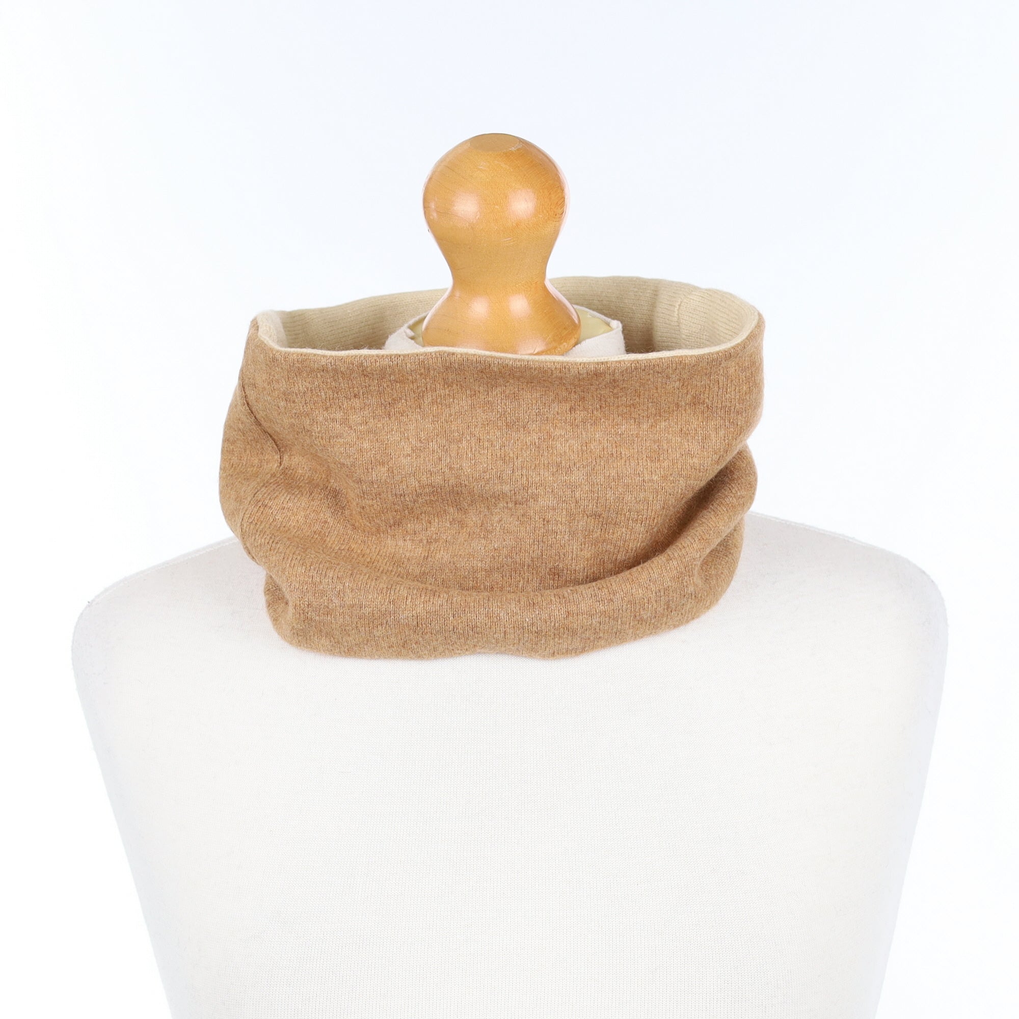 Caramel Brown and Sand Beige Neck Warmer