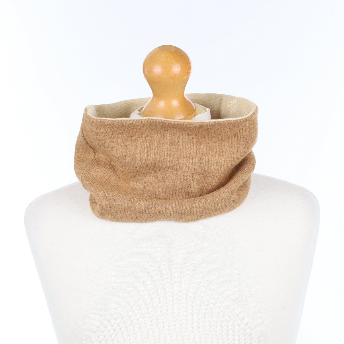 Caramel Brown and Sand Beige Neck Warmer