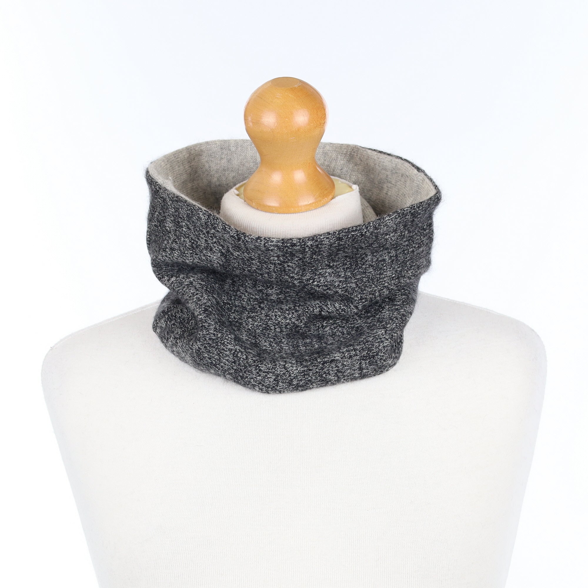 Two Toned Grey Marl Neck Warmer