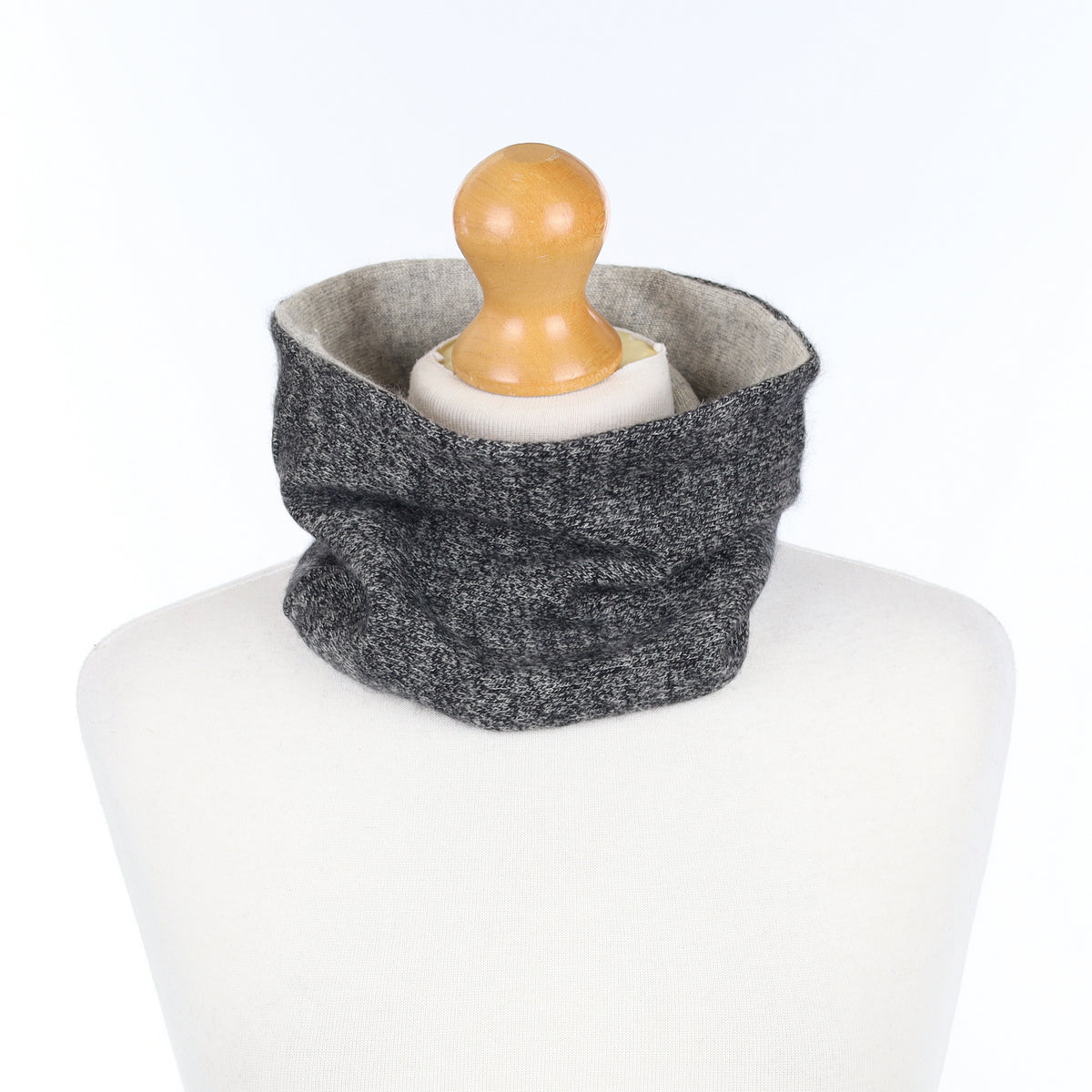 Two Toned Grey Marl Neck Warmer