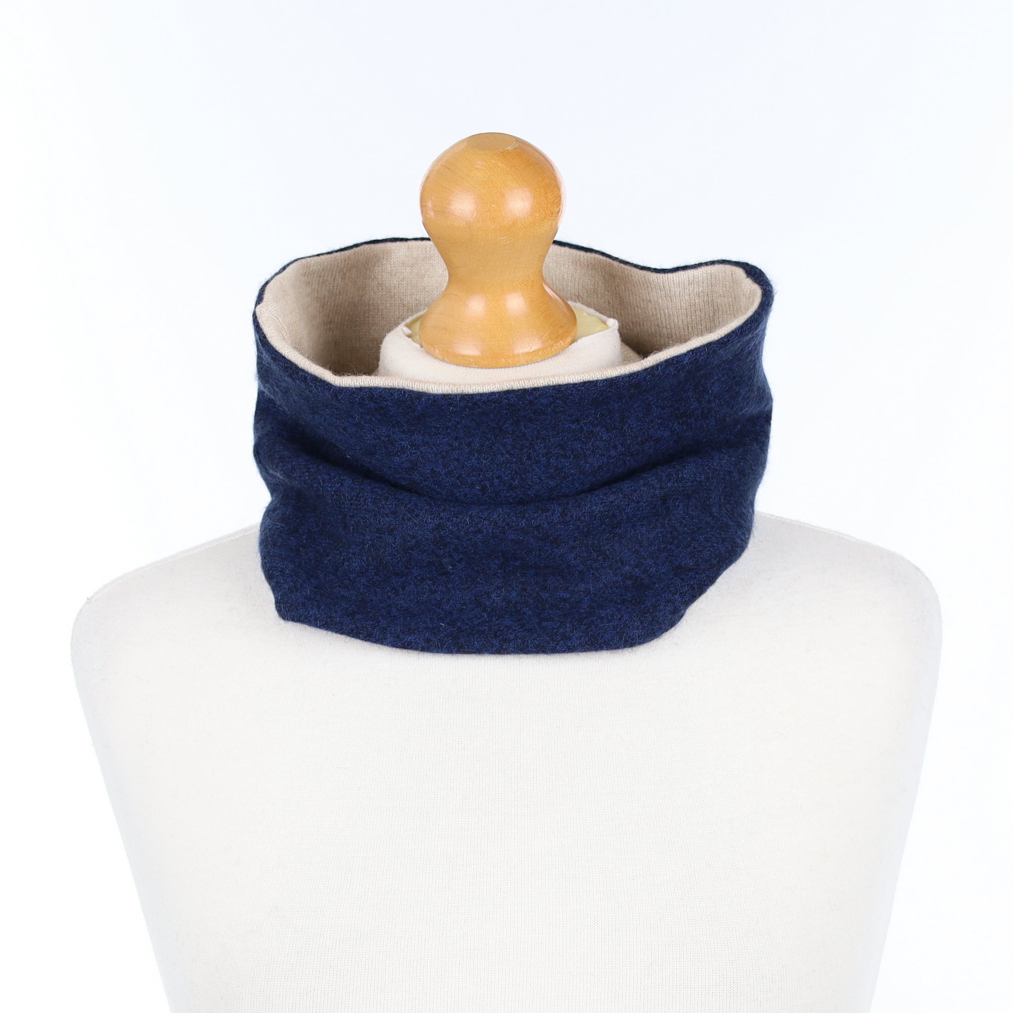 Blue Marl and Oatmeal Neck Warmer