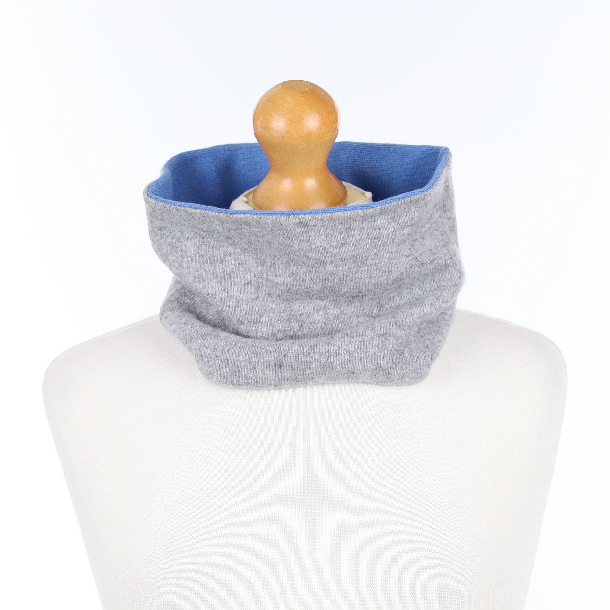 Smoke Grey and Denim Blue Neck Warmer