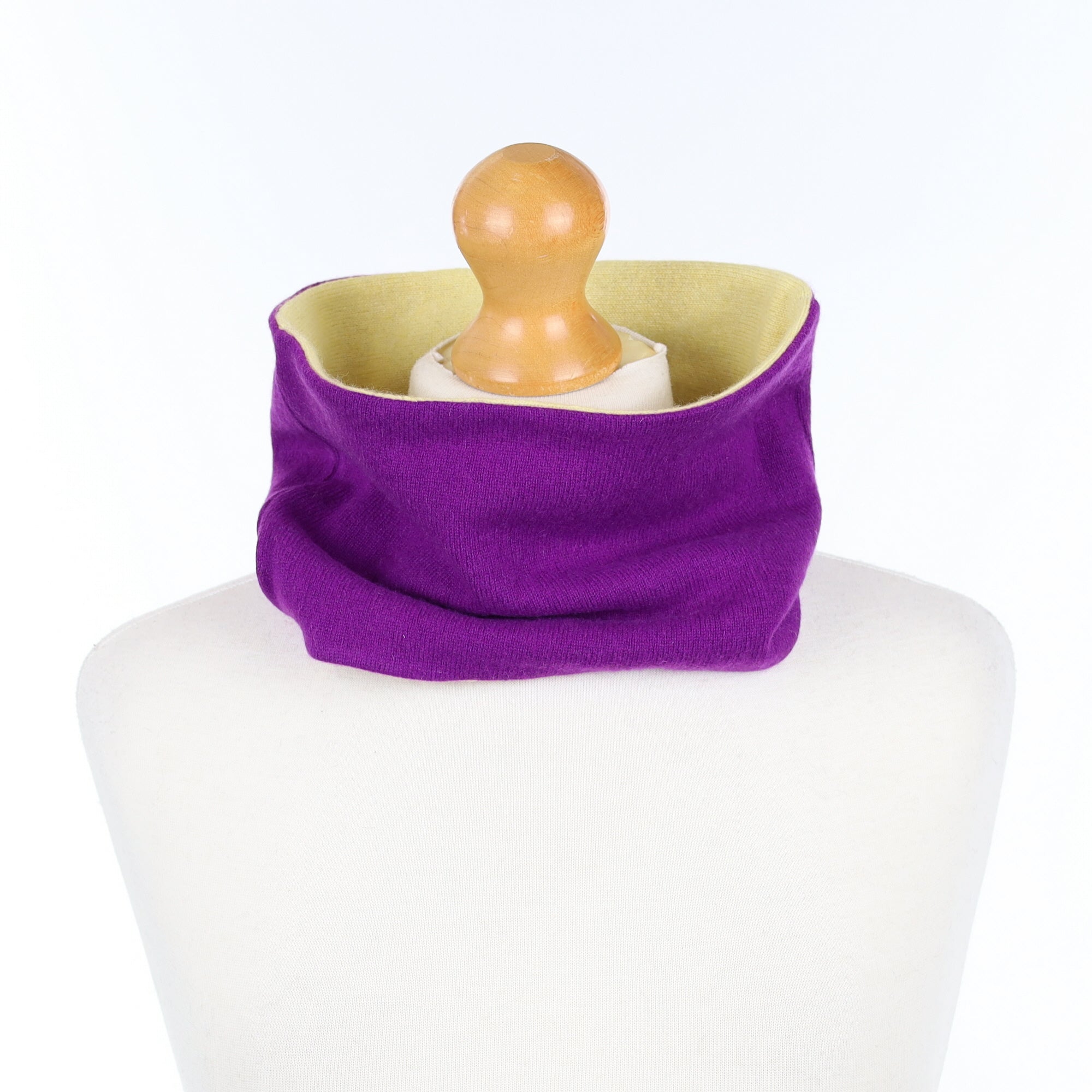 Violet and Custard Yellow Neck Warmer