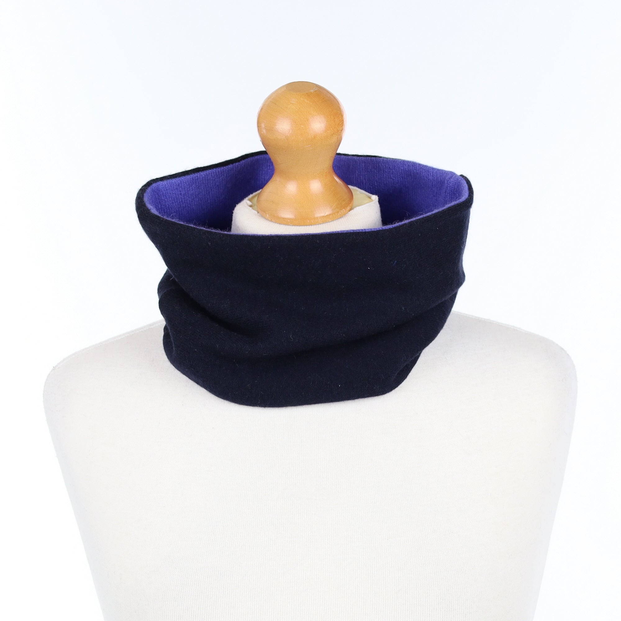 Deep Bluebell and Navy Neck Warmer