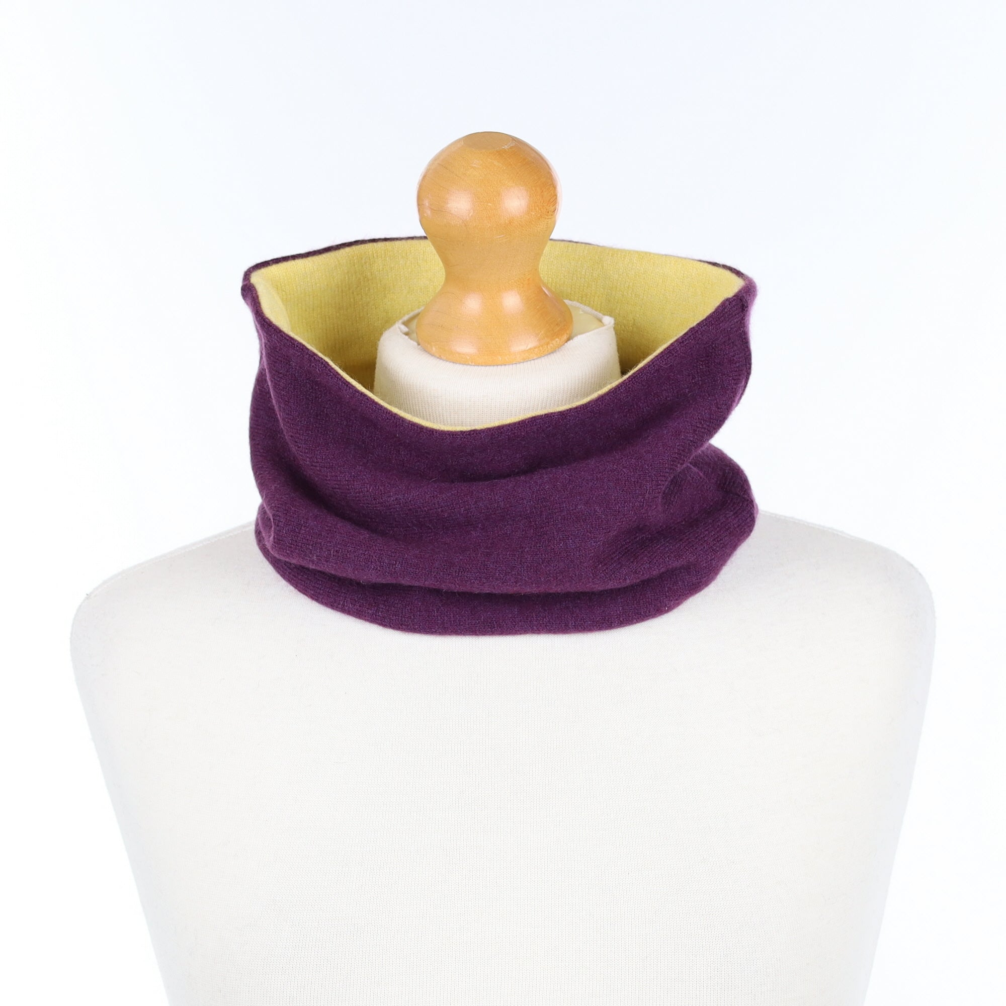 Plum Purple and Yellow Neck Warmer