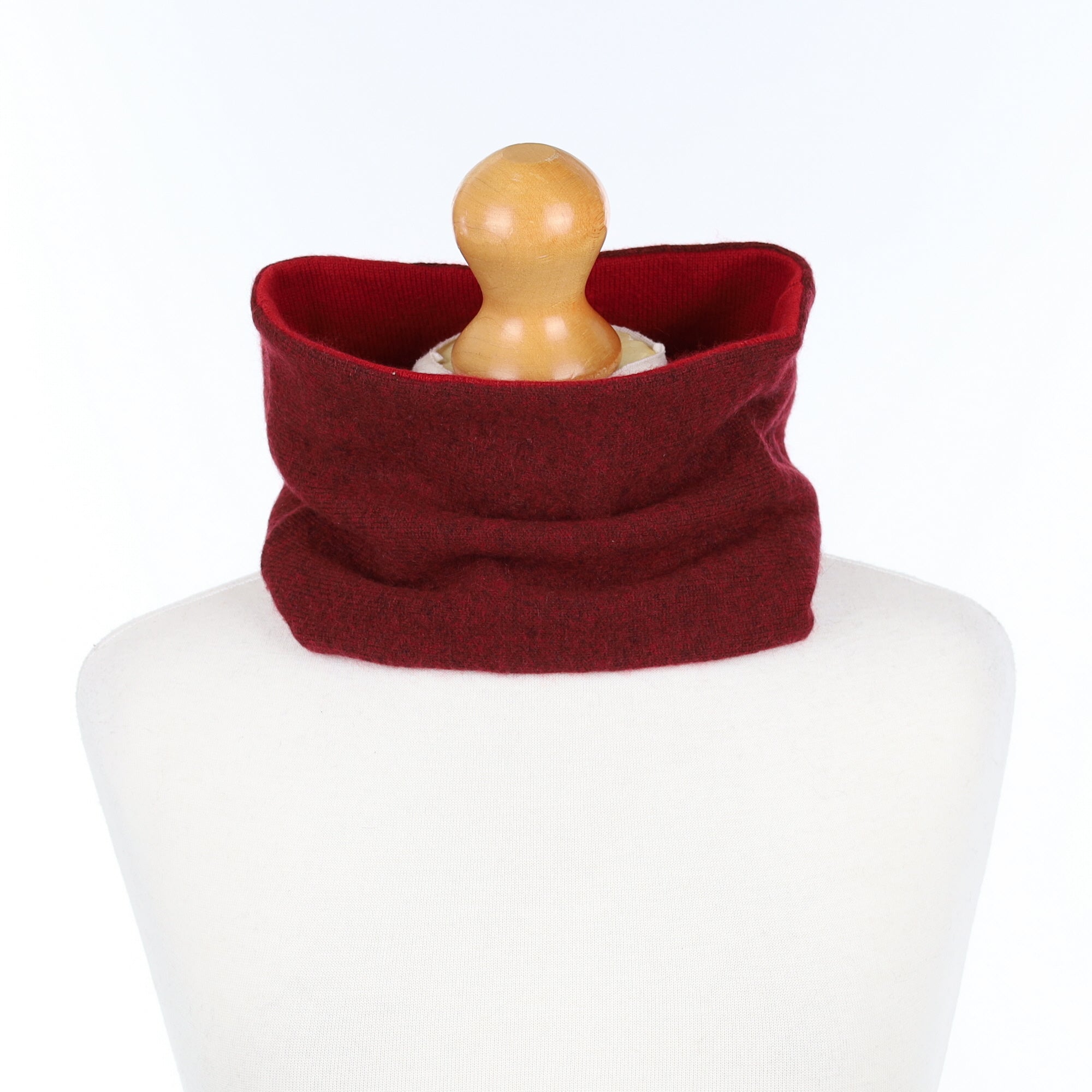 Wine and Red Marl Luxury Double Layered Snood