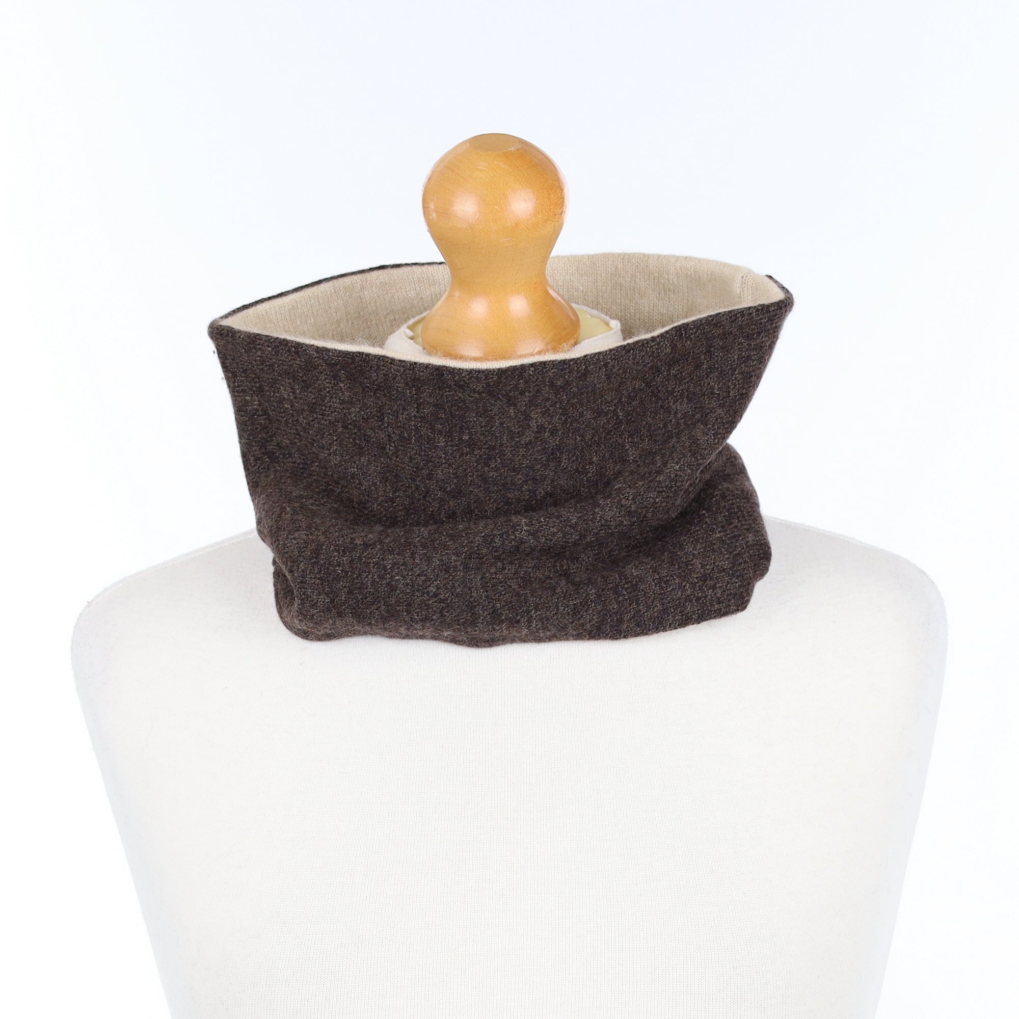 Mouse Brown and Cream Neck Warmer