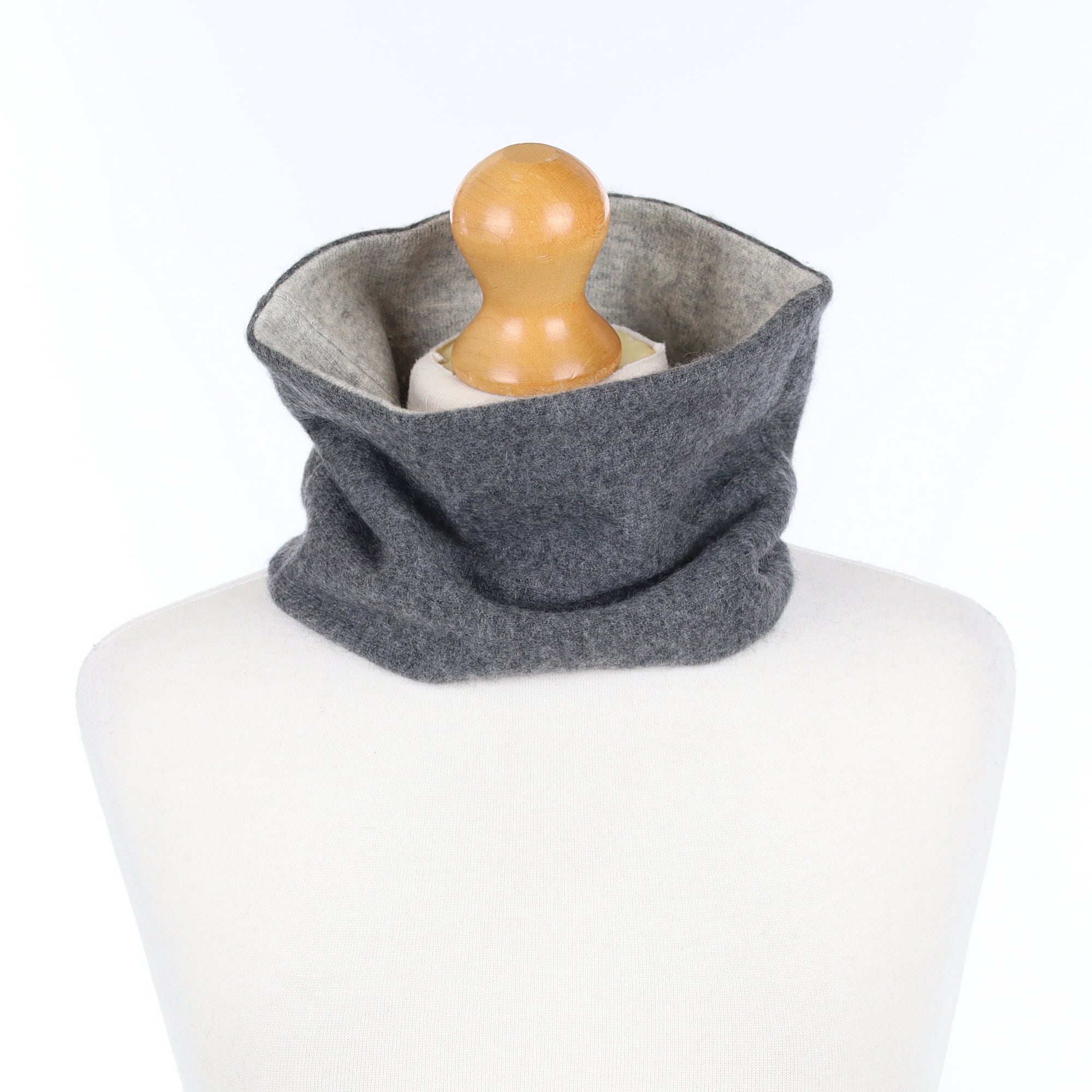 Pale Grey and Slate Neck Warmer