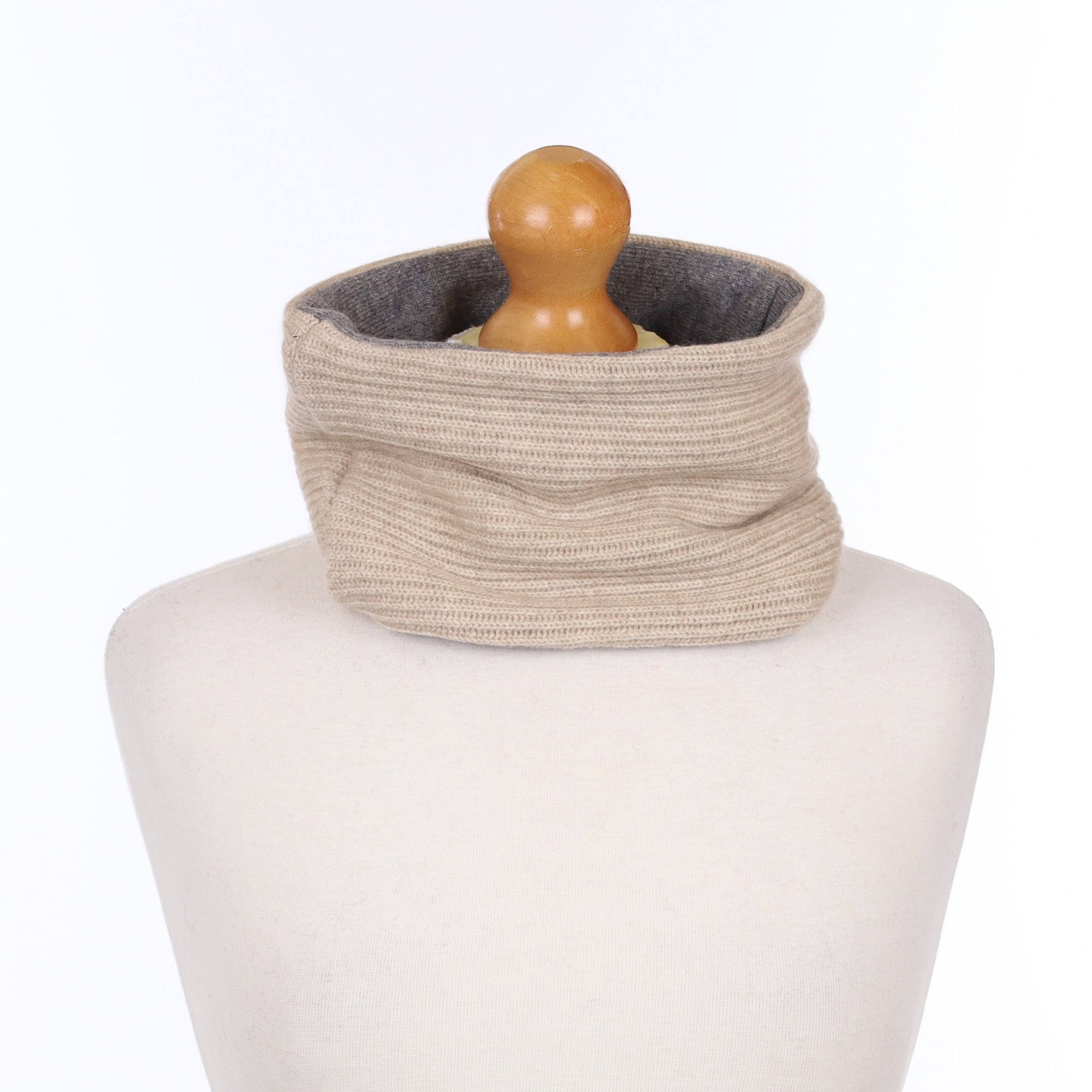 Fawn Rib and Grey Neck Warmer