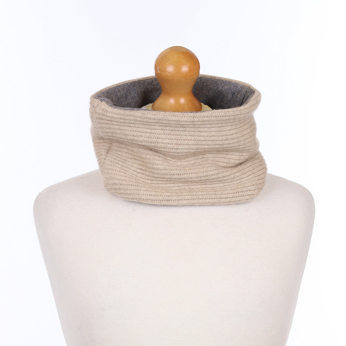 Fawn Rib and Grey Neck Warmer