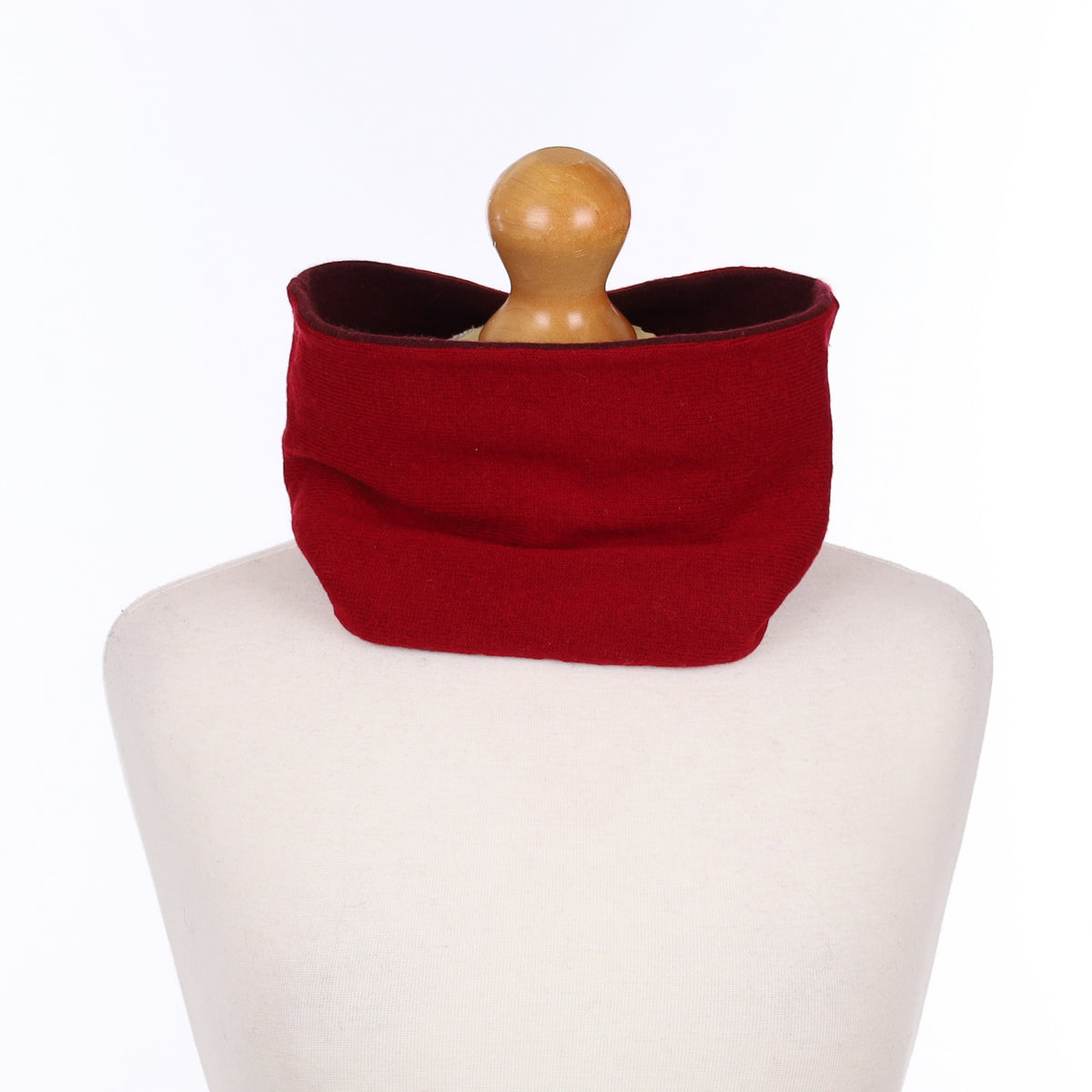 Crimson Red and Mulberry Neck Warmer