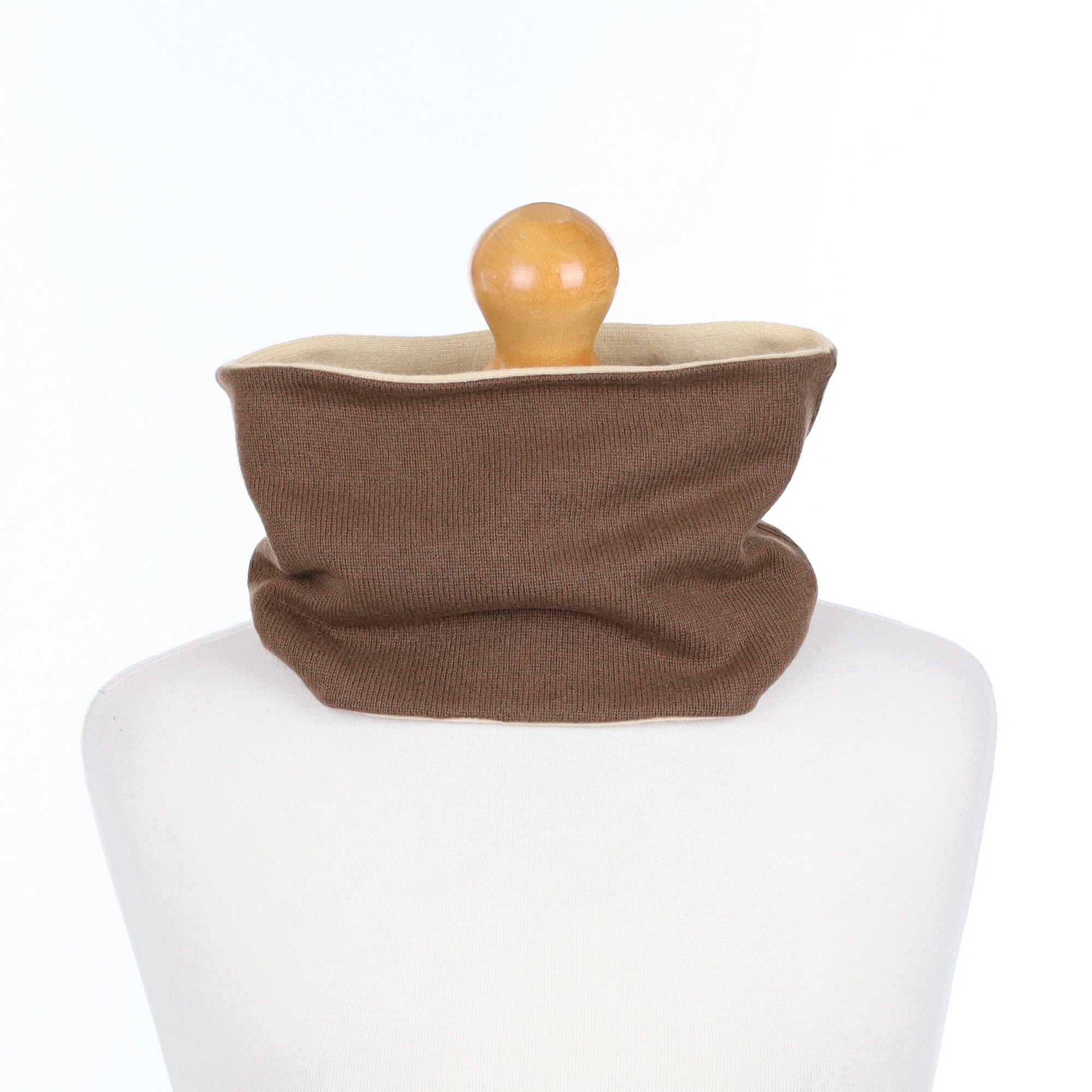 Mocha Brown and Sand Neck Warmer