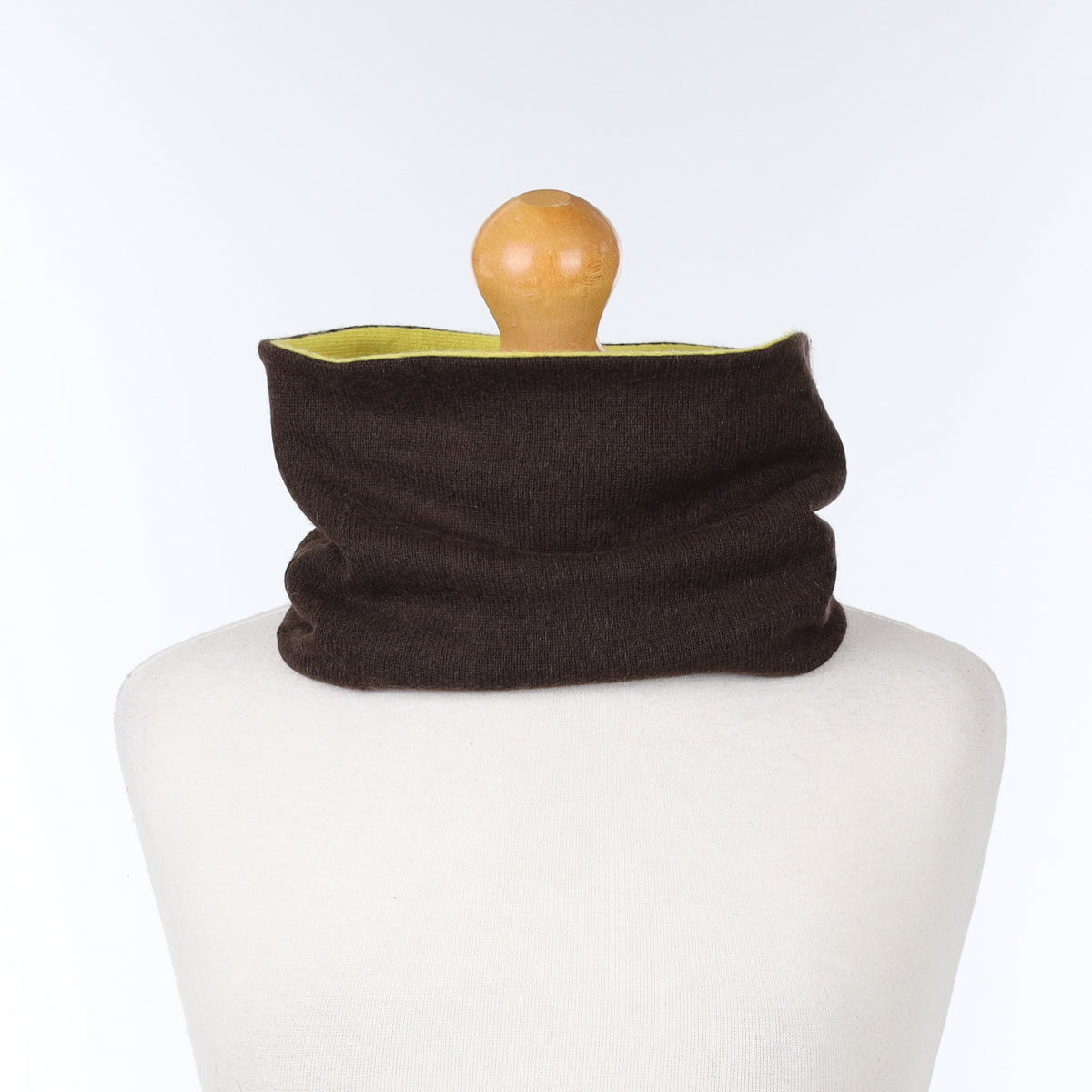 Chocolate Brown and Lemon Neck Warmer