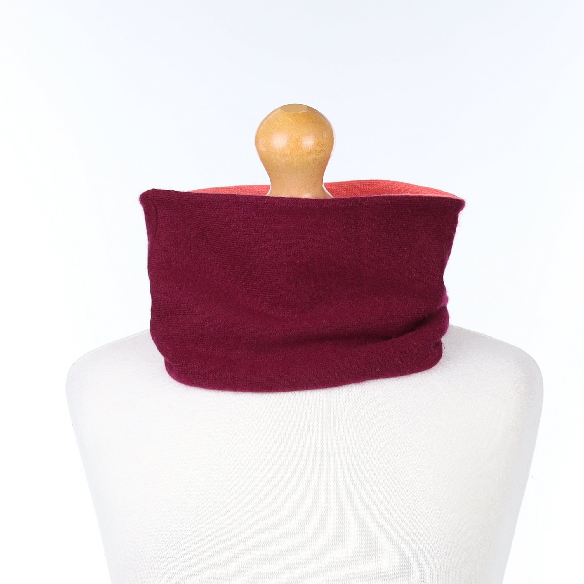Mulberry and Coral Neck Warmer
