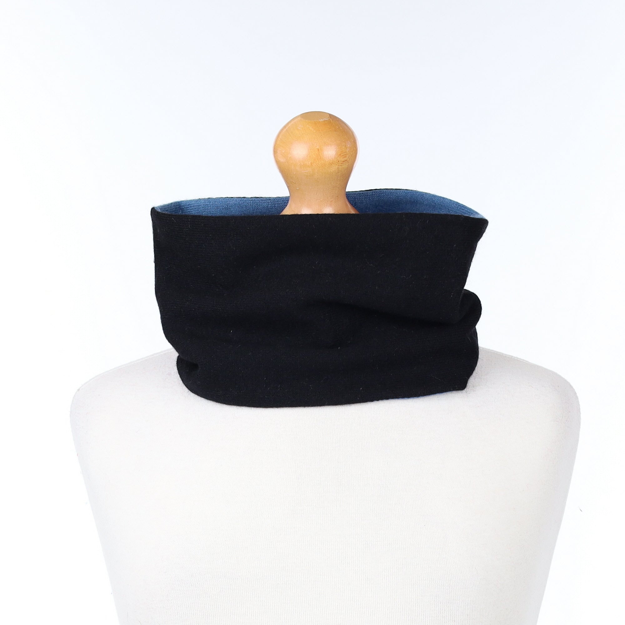 Black and Denim Blue Neck Warmer