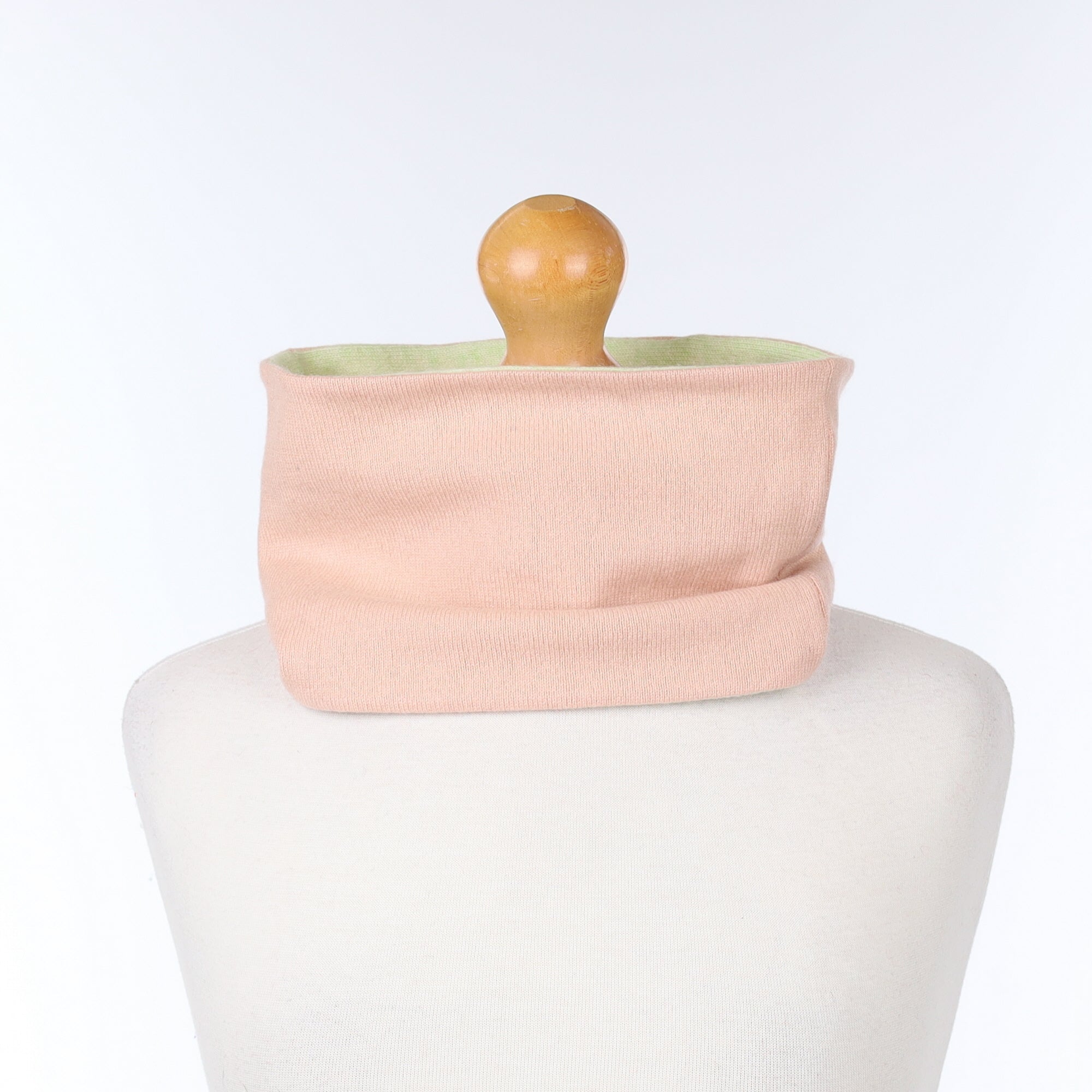 Nude Pink and Pale Green Neck Warmer