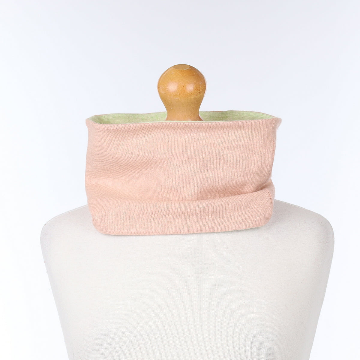 Nude Pink and Pale Green Neck Warmer