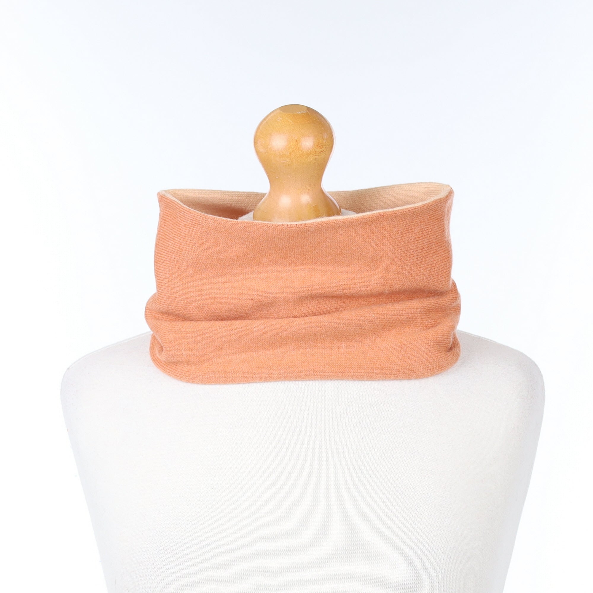 Terracotta Orange and Beige Neck Warmer