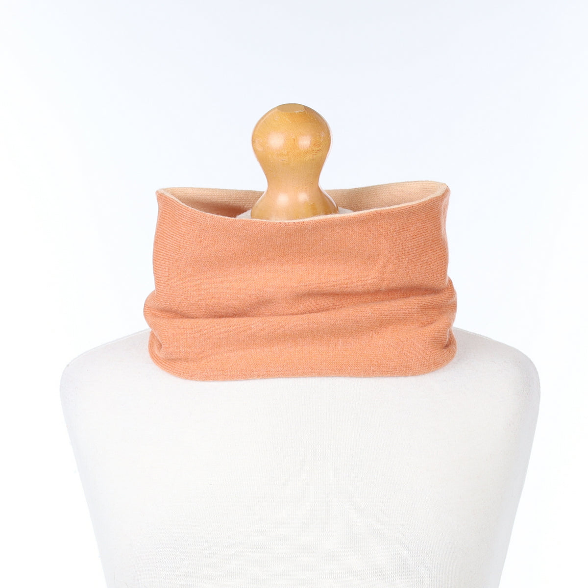 Terracotta Orange and Beige Neck Warmer