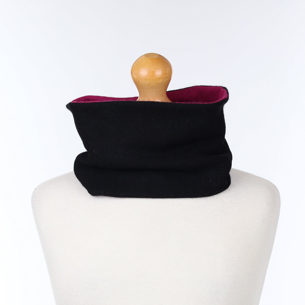 Black and Cherry Pink Neck Warmer