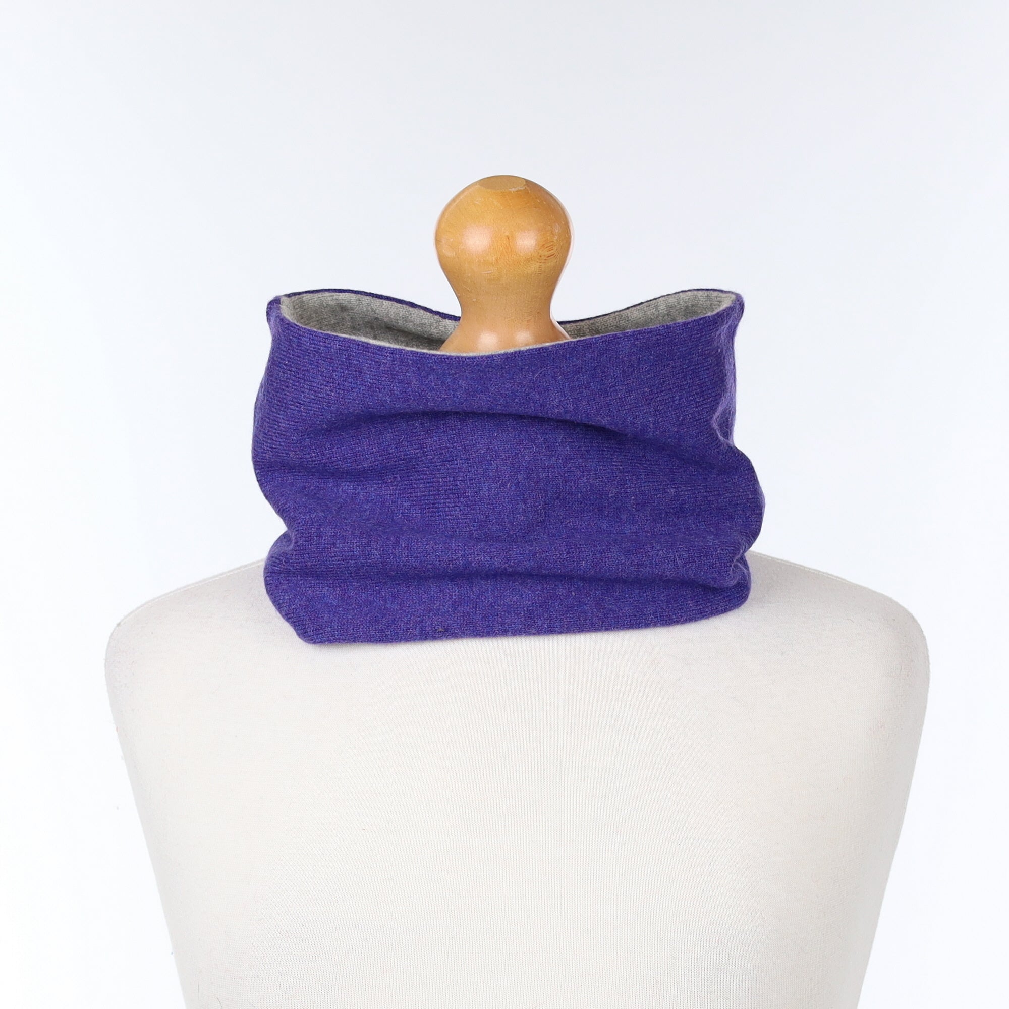 Amethyst Purple and Grey Neck Warmer