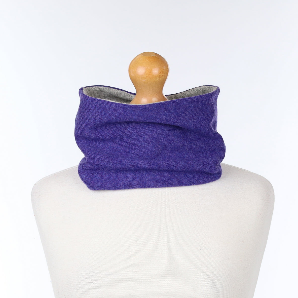Amethyst Purple and Grey Neck Warmer